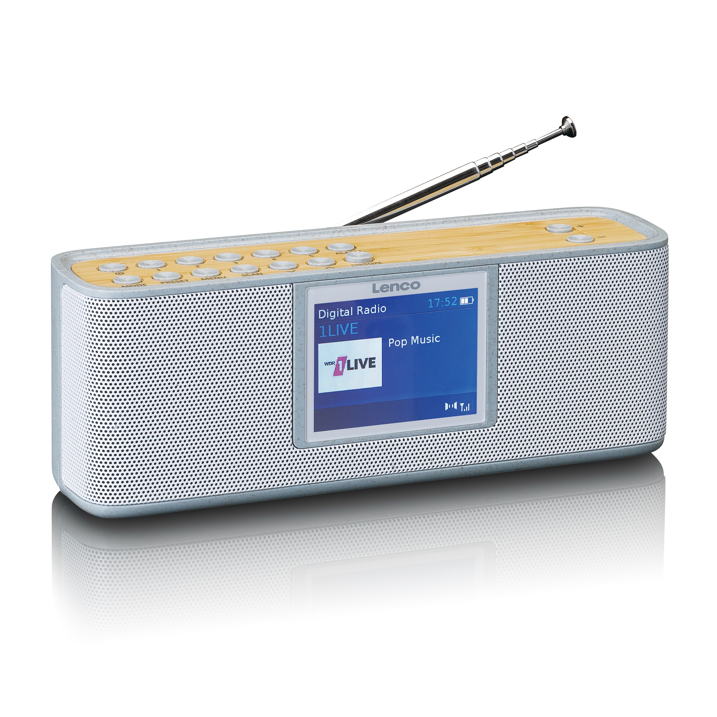 Lenco Digitalradio (DAB+) »PDR-046GY«, (Digitalradio (DAB+)-FM-Tuner mit RDS 6 W)