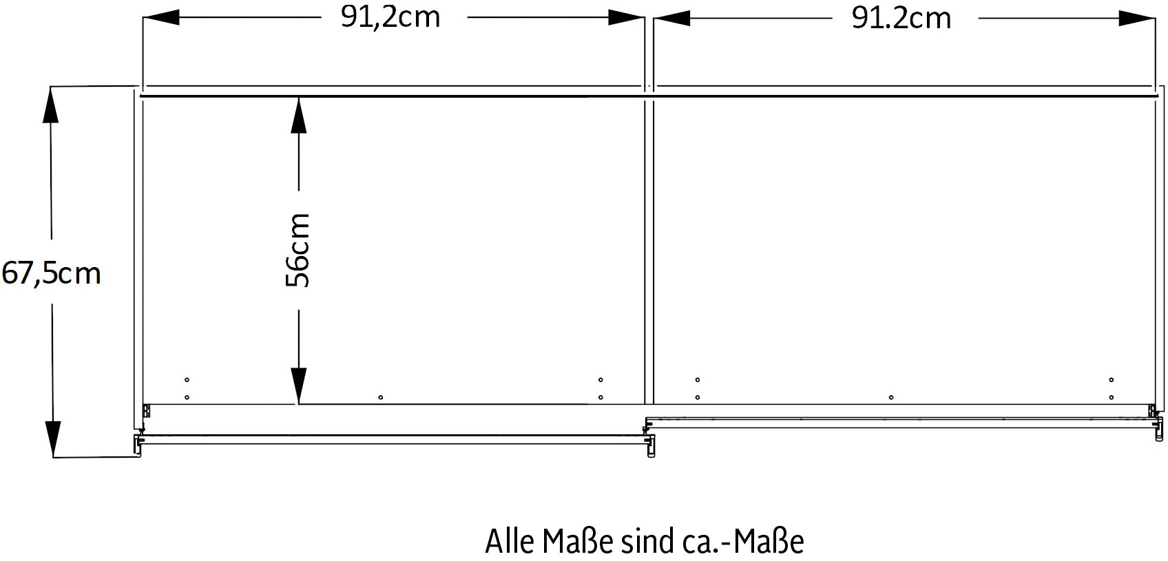 STAUD Schwebetürenschrank »Sinfonie Plus, edles Design in hochwertiger Qualität, Made in Germany« Mit Spiegeltüre und vier verschiedenen Ausstattungsvarianten