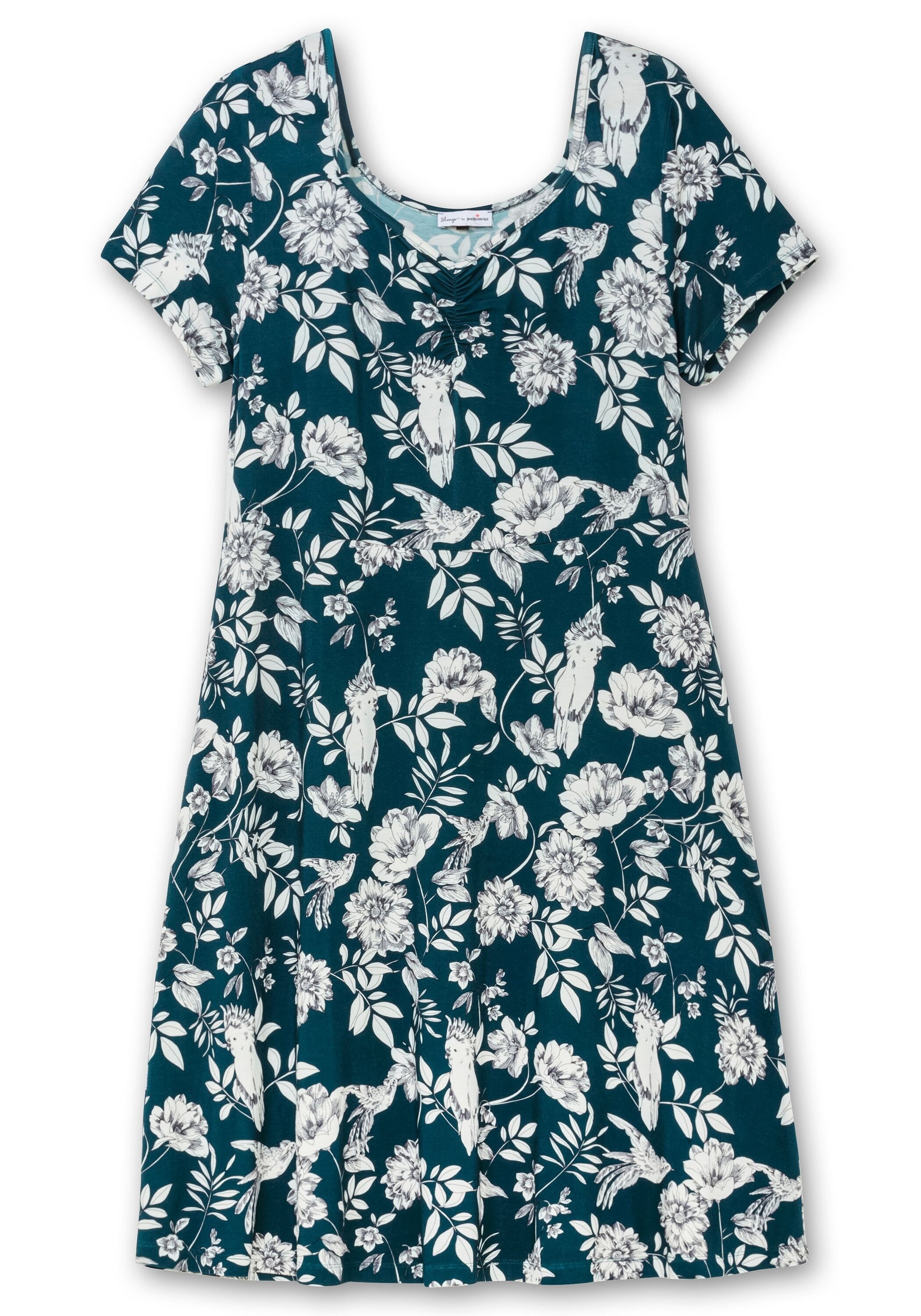 Sheego Jerseykleid »Jerseykleid mit Blumendruck und Herzausschnitt«