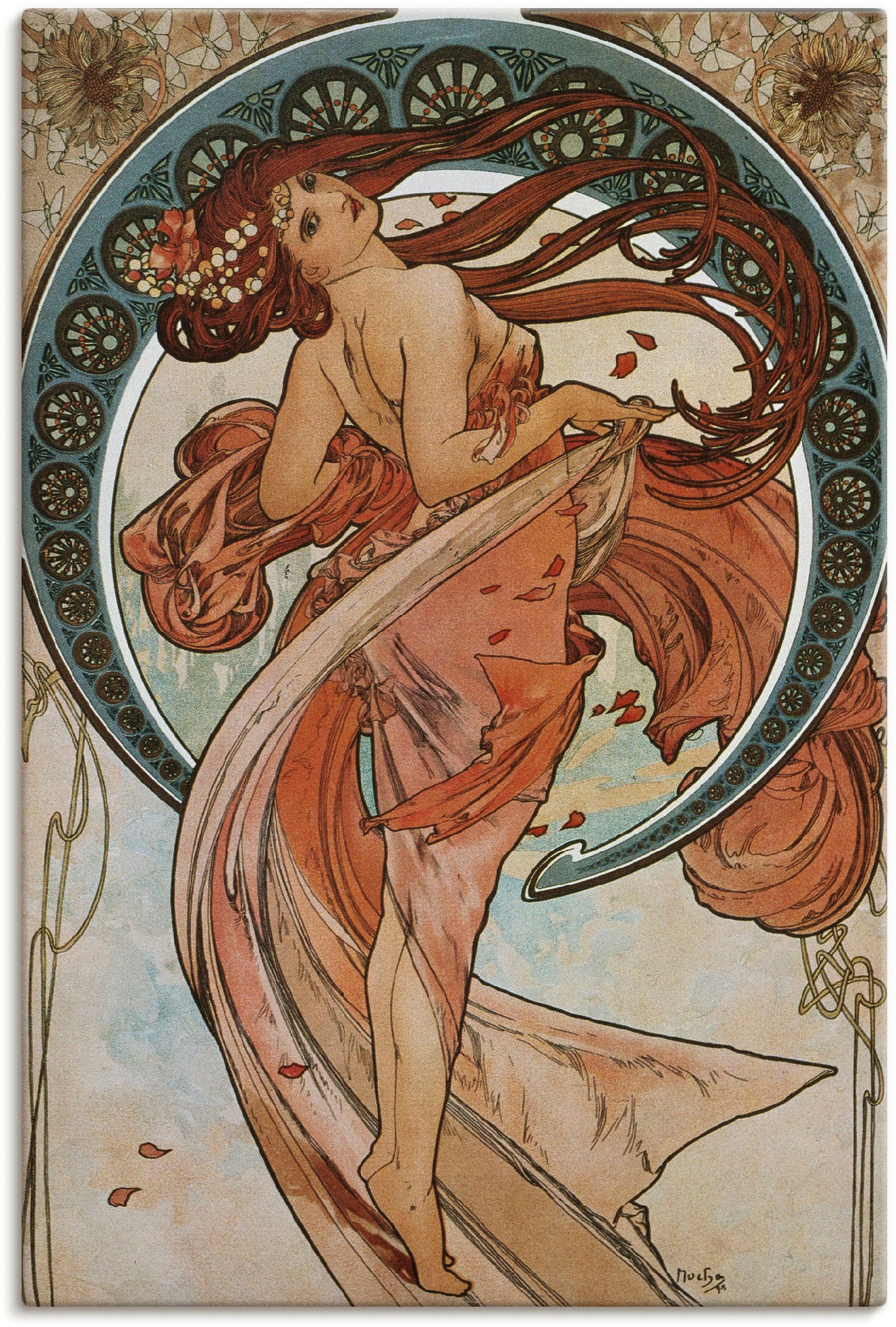 Artland Wandbild »Vier Künste: Der Tanz. 1898.«, Frau, (1 St.), in vielen Größen & Produktarten - Alubild / Outdoorbild für den Außenbereich, Leinwandbild, Poster, Wandaufkleber / Wandtattoo auch für Badezimmer geeignet