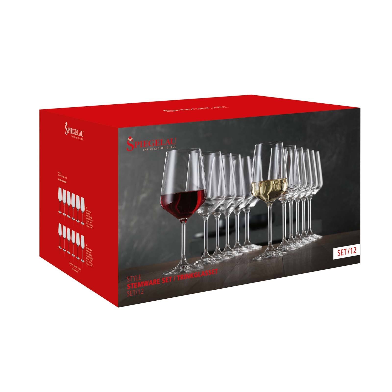 SPIEGELAU Weinglas »Rot- und Weißweingläser Style 12er Set transparent«