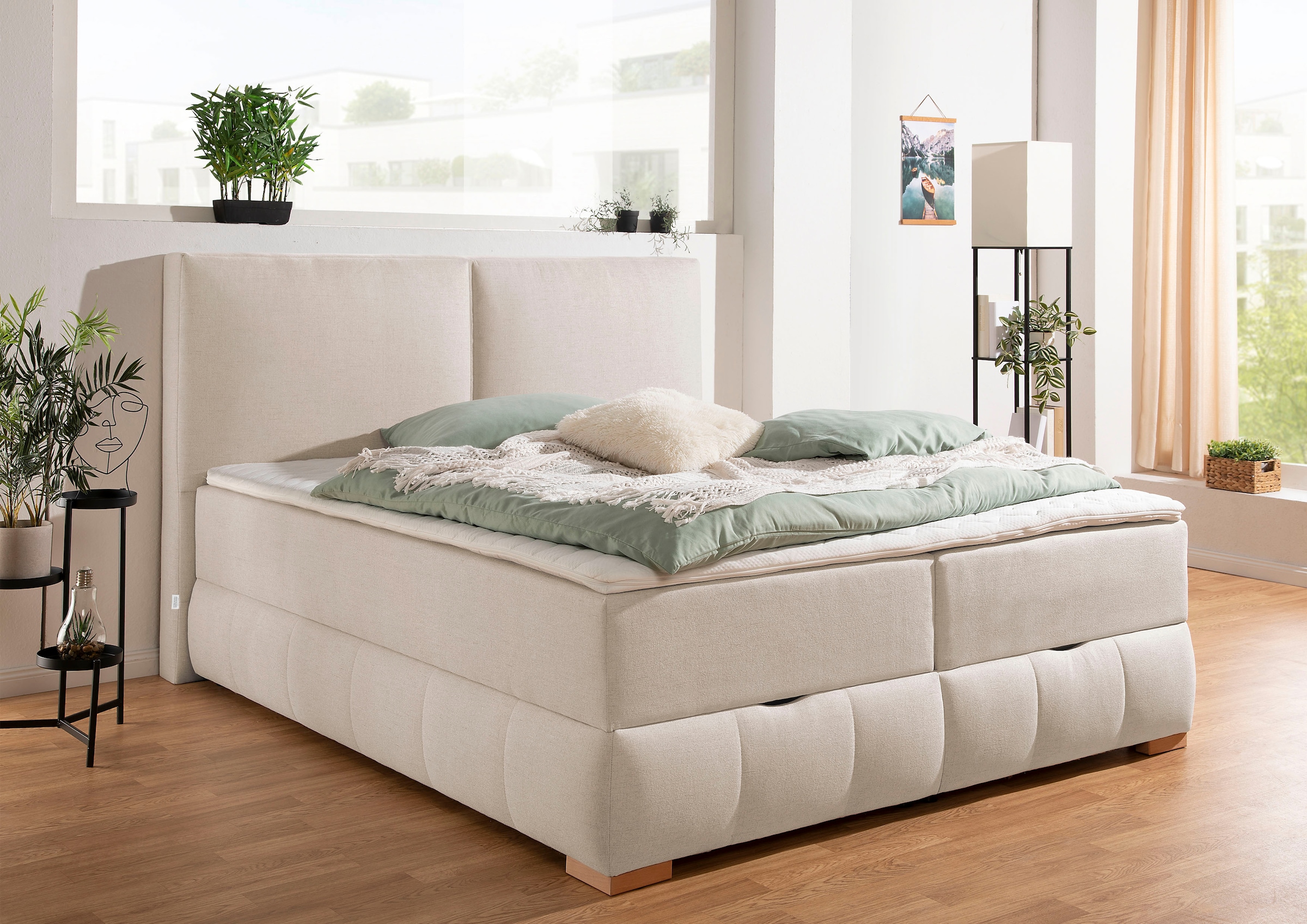 OTTO home Boxbett »Wehma«, in H2, H3 & H4 wählbar, inklusive Topper