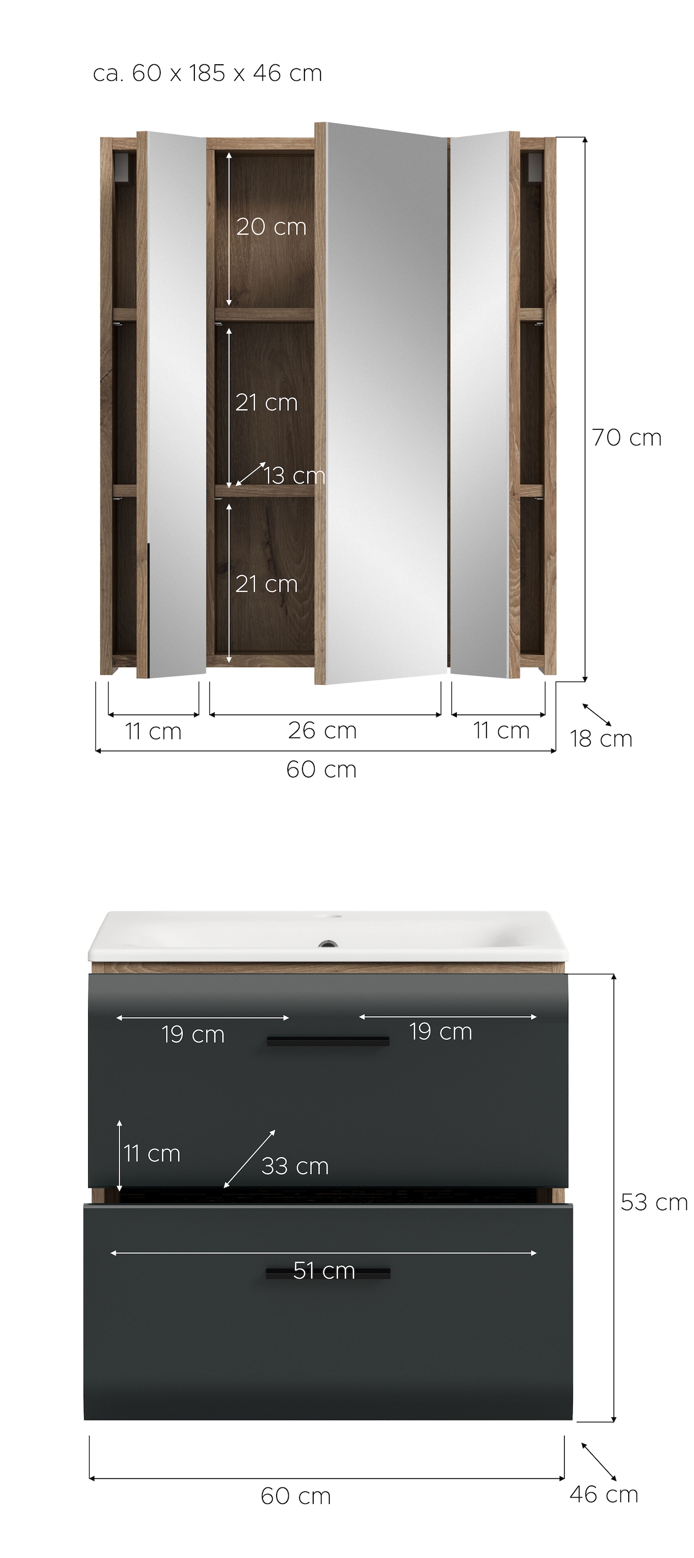 INOSIGN Badezimmer-Set Set, 3 Stk. tlg.