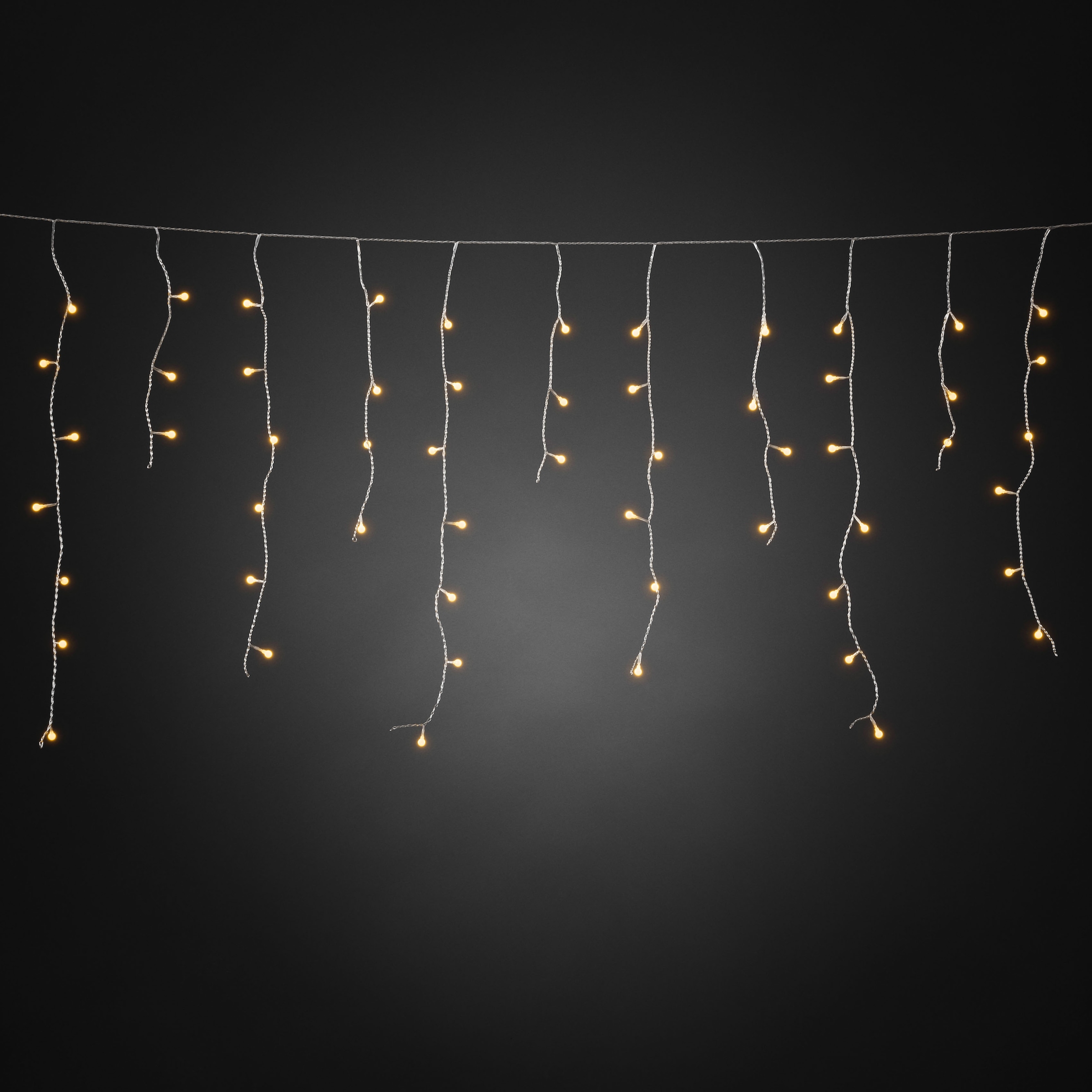 KONSTSMIDE LED-Lichtervorhang »Weihnachtsdeko im Eisregen bestellen bernsteinfarbene 200 LED Online aussen«, 200 Shop Globes, OTTO St.-flammig, weißen Diode mit