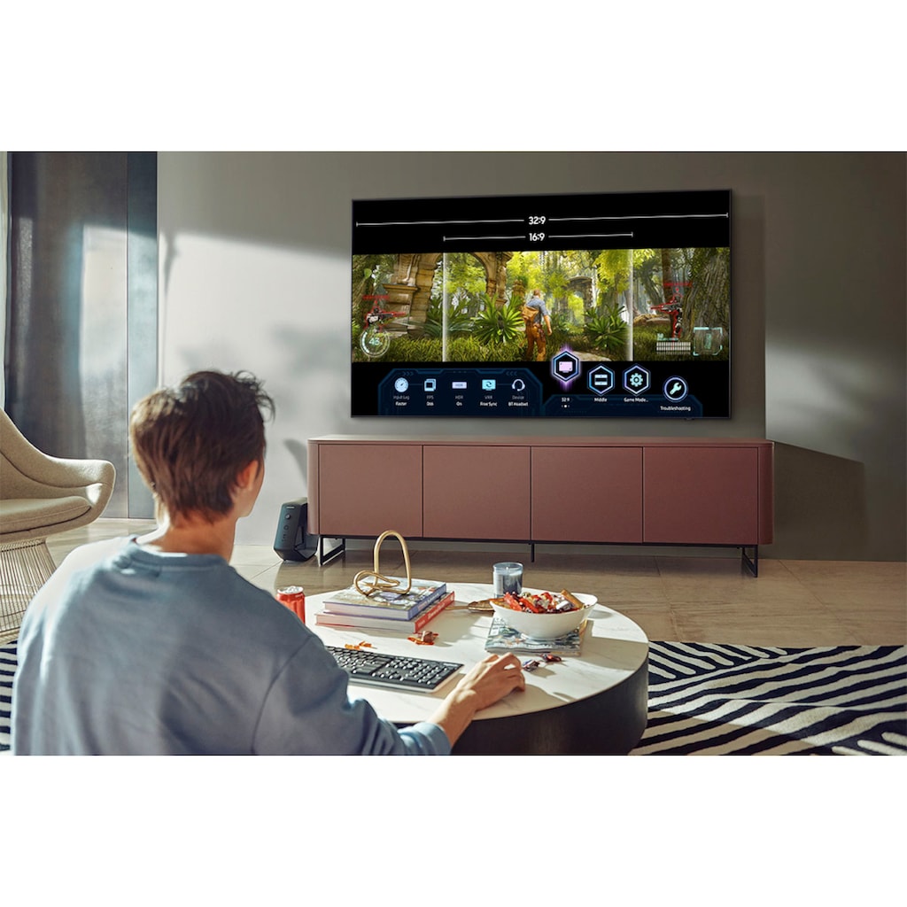 Samsung QLED-Fernseher »GQ65Q80AAT«, 163 cm/65 Zoll, 4K Ultra HD, Smart-TV, Quantum HDR 1500-Quantum Prozessor 4K-Direct Full Array