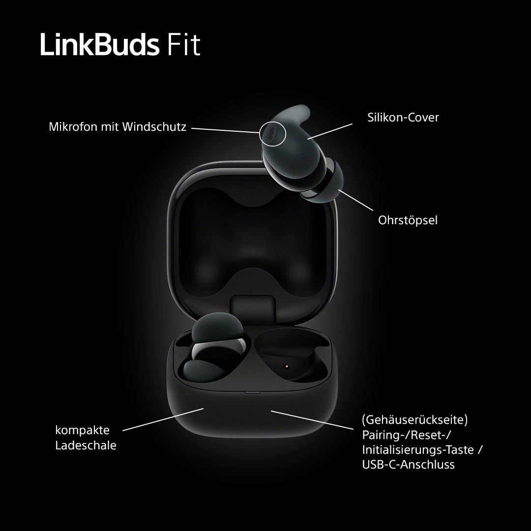 Sony wireless In-Ear-Kopfhörer »LinkBuds Fit«, Bluetooth, Active Noise Cancelling (ANC)