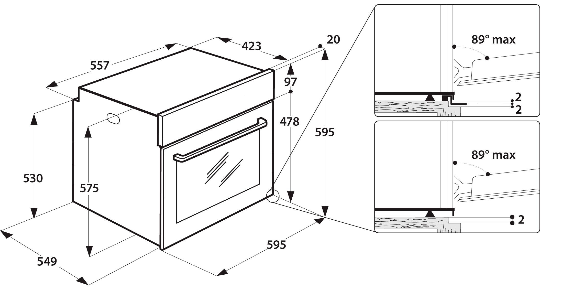 Privileg Backofen-Set »PBWR6 OH5V IN«, Hydrolyse, touchControl