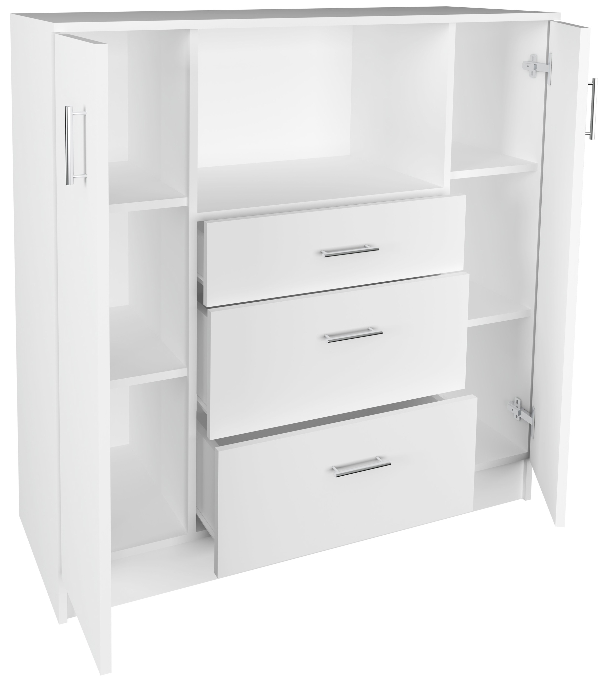 VCM Unterschrank »VCM Küchenschrank | Maße ca. H. 110 x B. 109 x T. 40 cm | Mikrowellenschrank mit drei Schubladen | Unterschrank schlicht | Küchenmöbel - Esilo« 1 Stk. tlg.