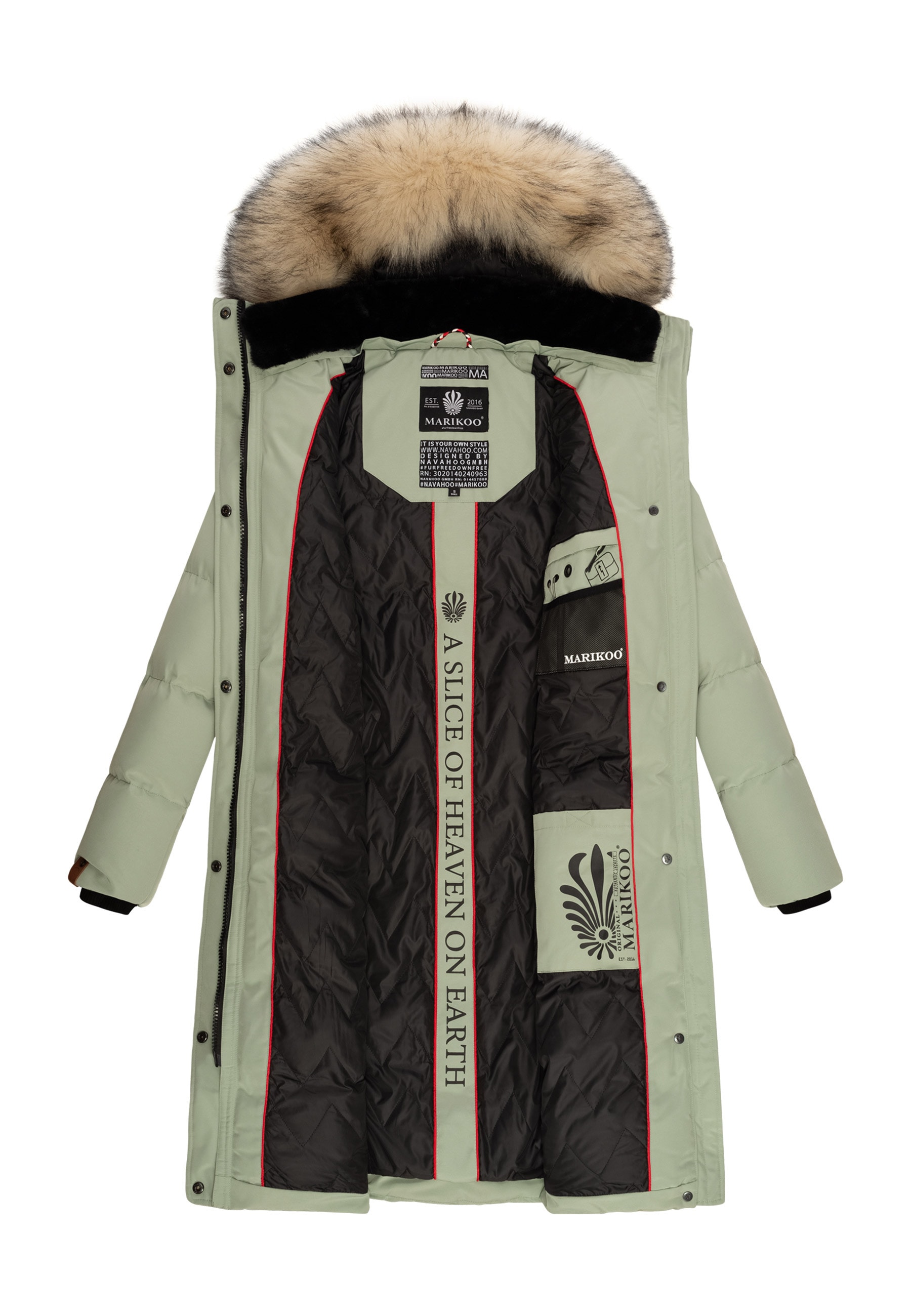 Marikoo Winterjacke »Marikoo Schneesternchen Damen Winter Steppjacke B890«