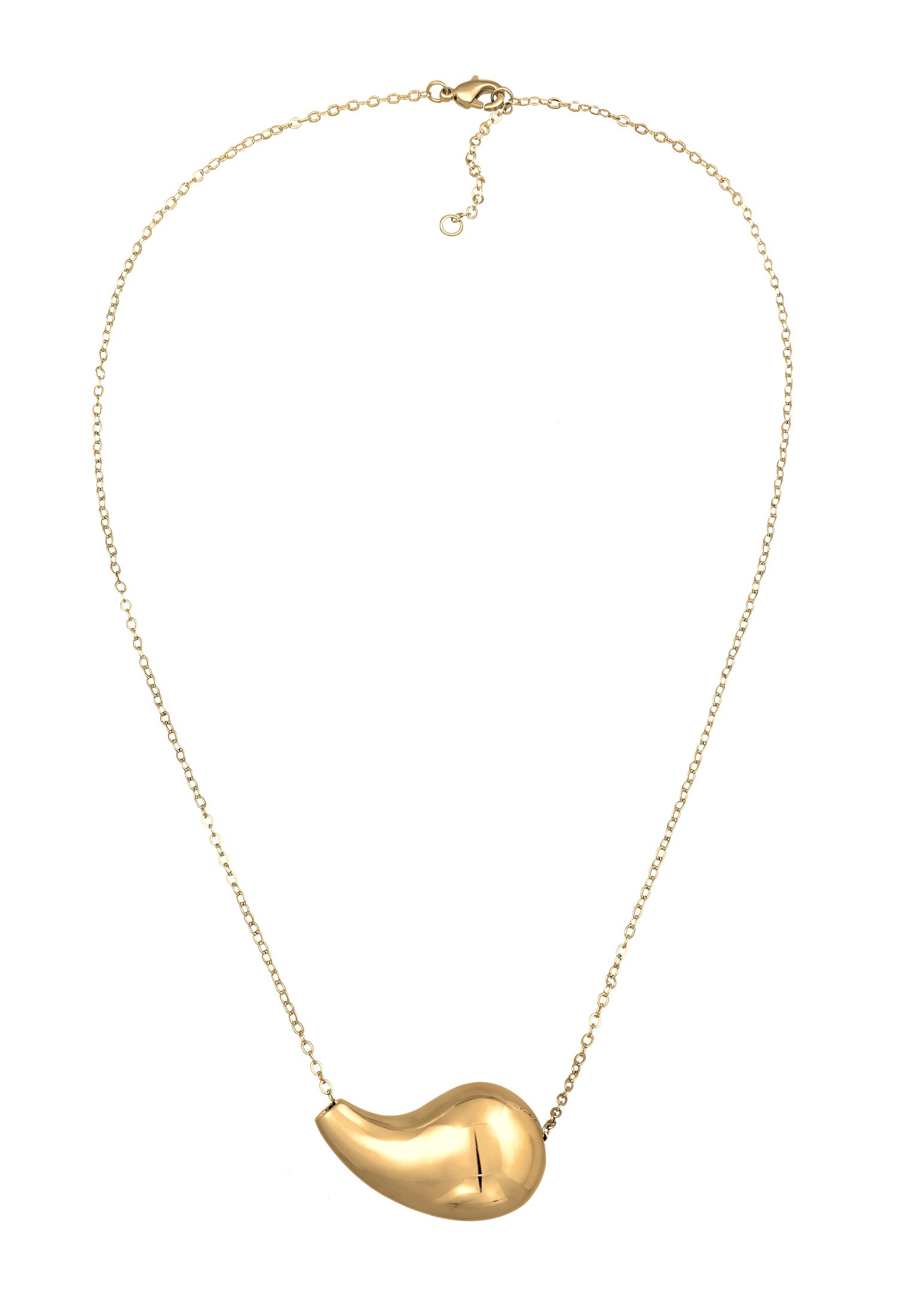 Elli Kette mit Anhänger »Halskette Tropfen Silberfarben Chunky Look«