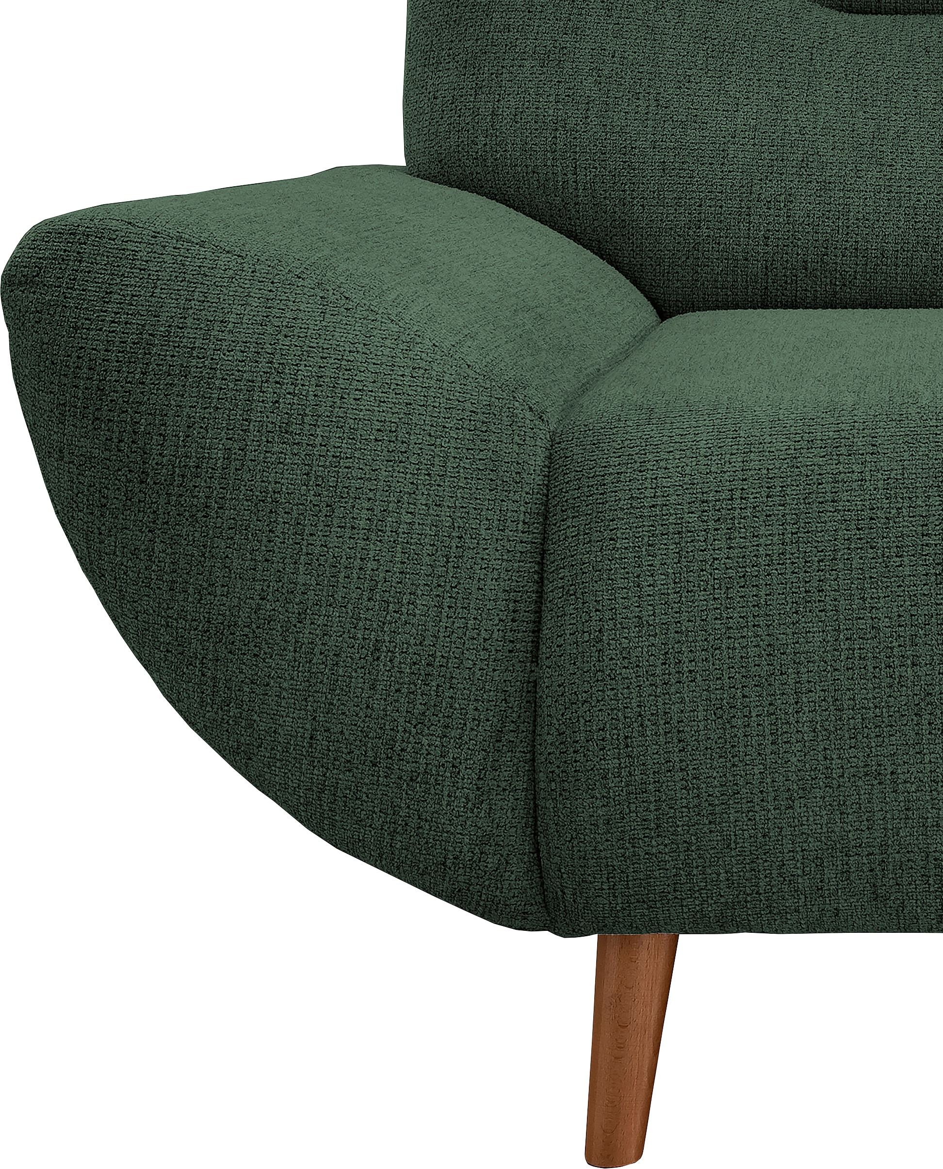 INOSIGN 2-Sitzer »Drago elegant und zeitlos, komfortabel, Holzfuß« frei im Raum stellbar, inkl. 1 Zierkissen