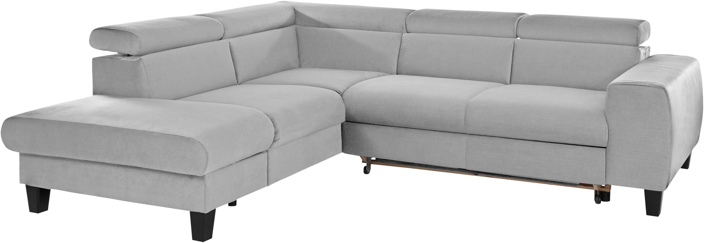 COTTA Polstergarnitur »Morven L-Form«, (Set), Set bestehend aus: Ecksofa mit Kopfteilverstellung & Hocker