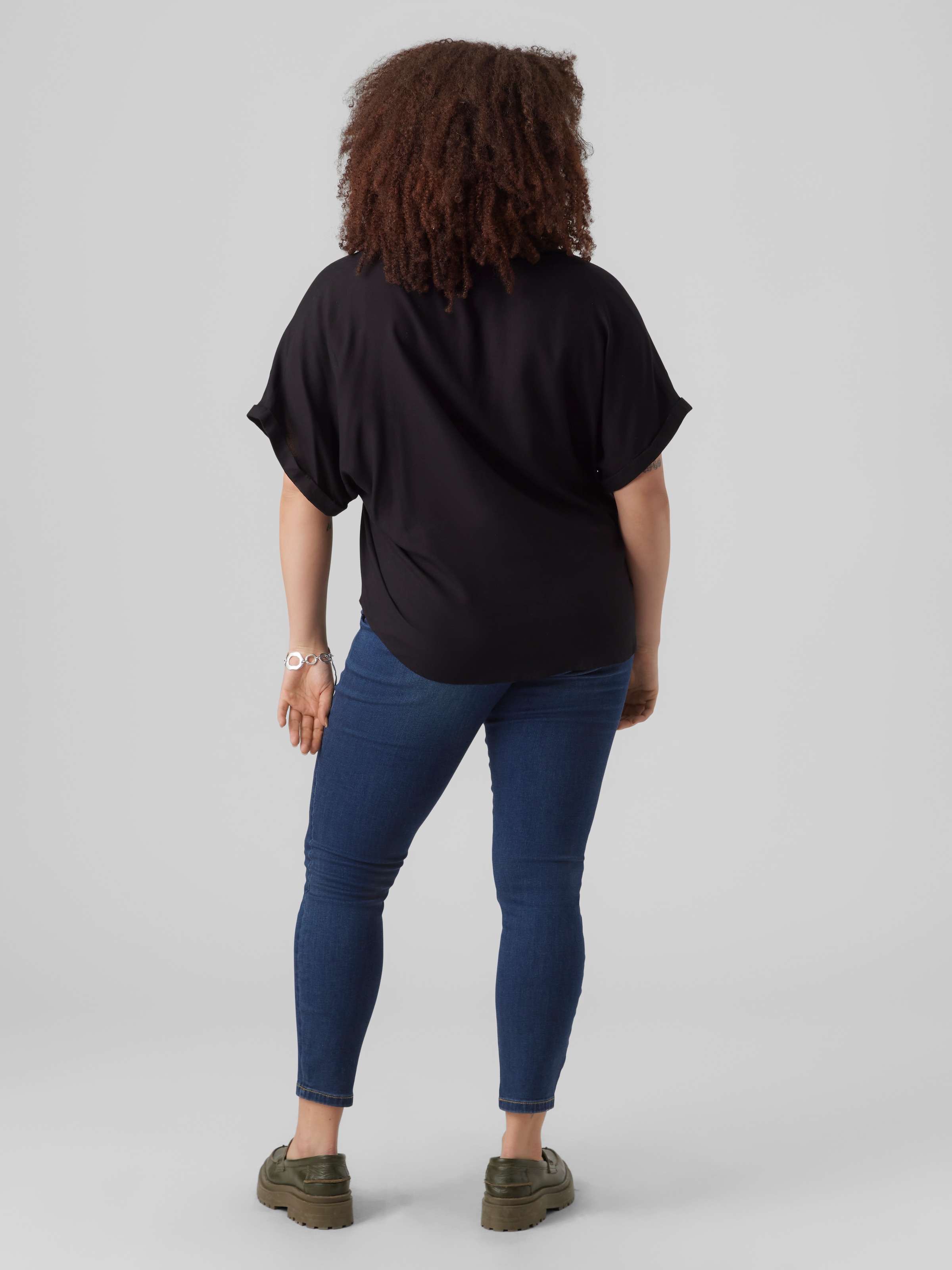 Vero Moda Curve Shirtbluse »VMCBEAUTY SS TOP NOOS CUR« Viskose, regular fit, Kurzarm