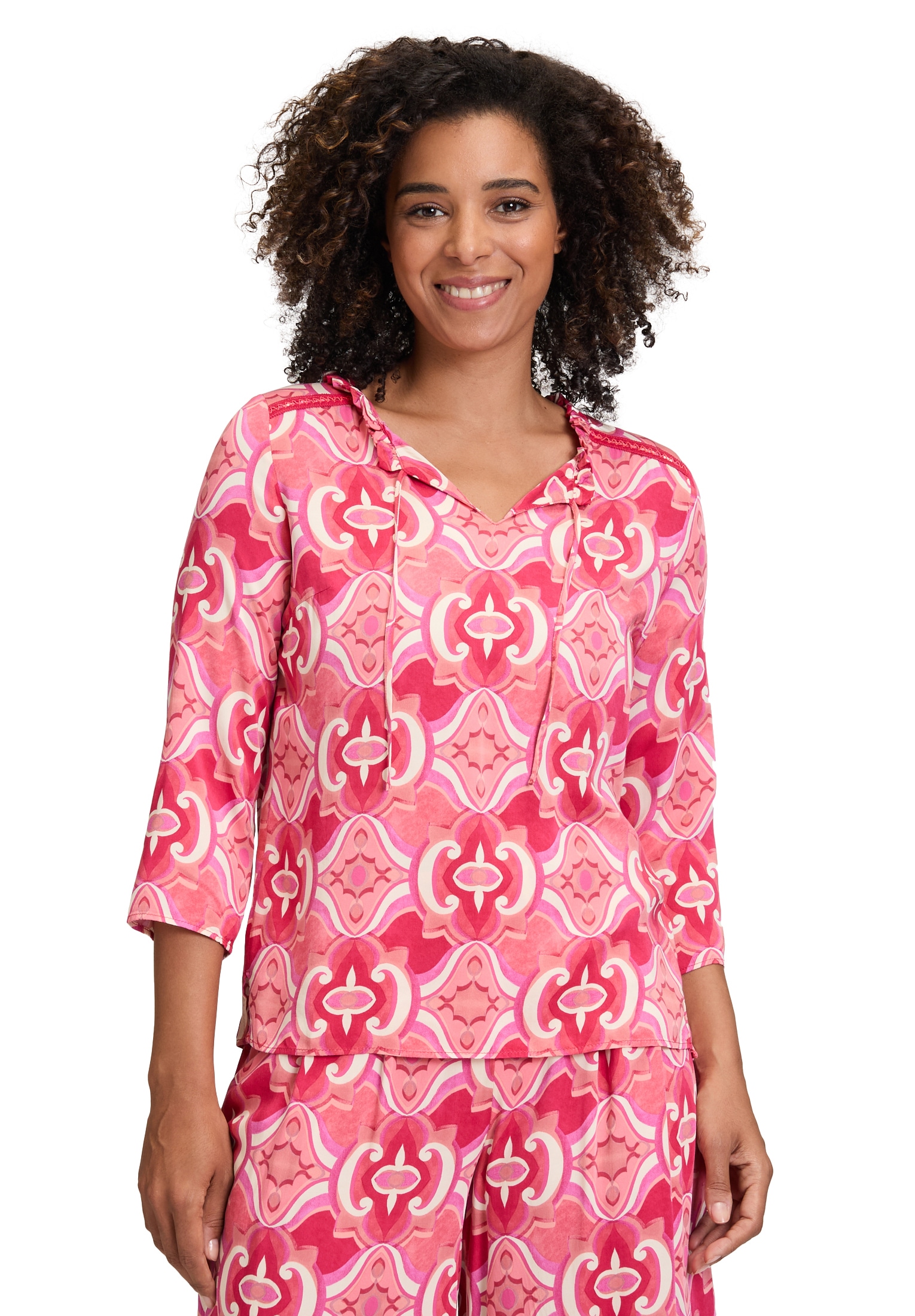 Cartoon Klassische Bluse »Casual-Bluse mit Rüschen«