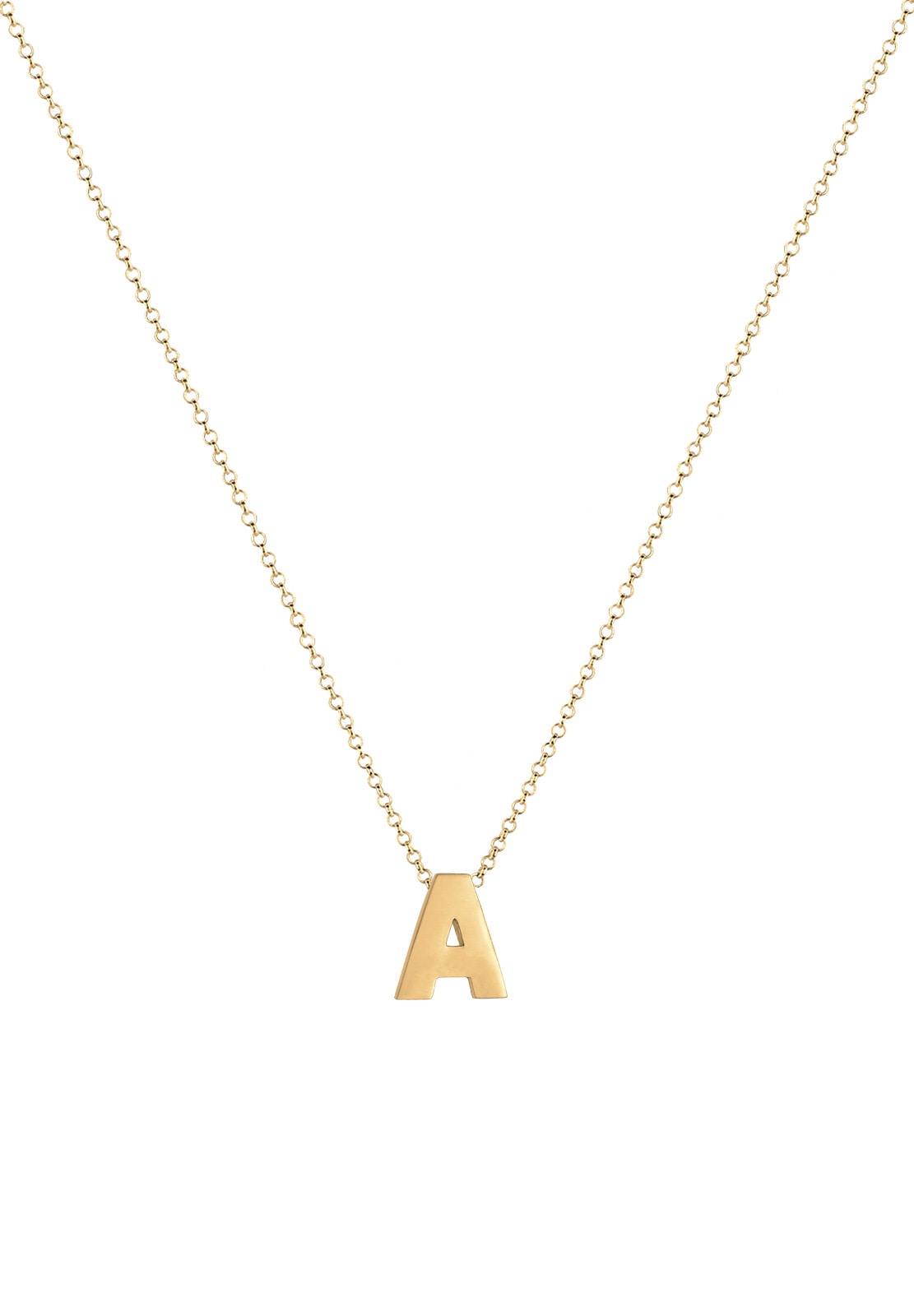 Elli Kette mit Anhänger »Halskette Buchstabe A Initialen 925 Sterling Silber«
