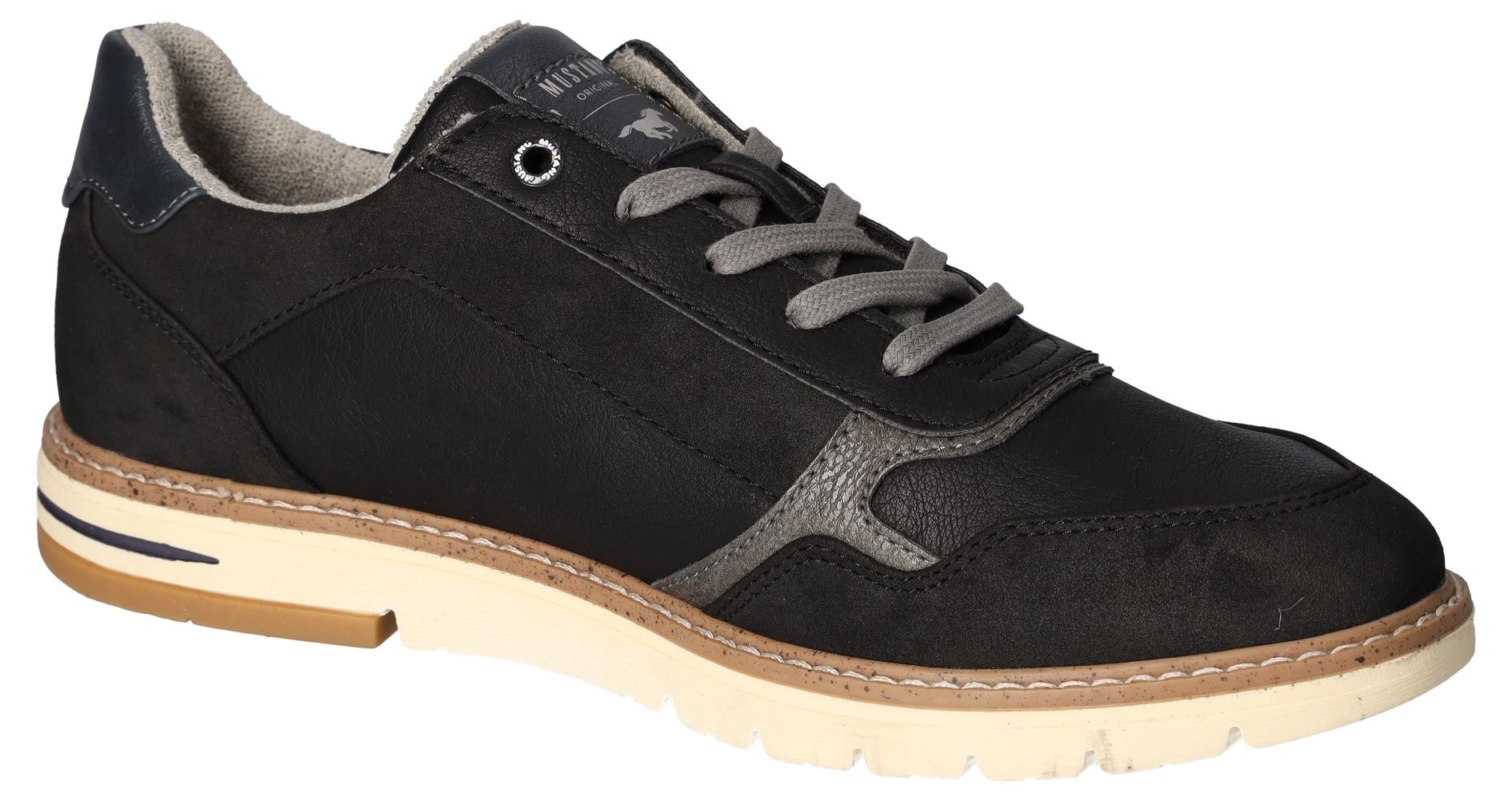 Mustang Shoes Schnürschuh, mit Reißverschluss, Freizeitschuh, Halbschuh, Schnürschuh