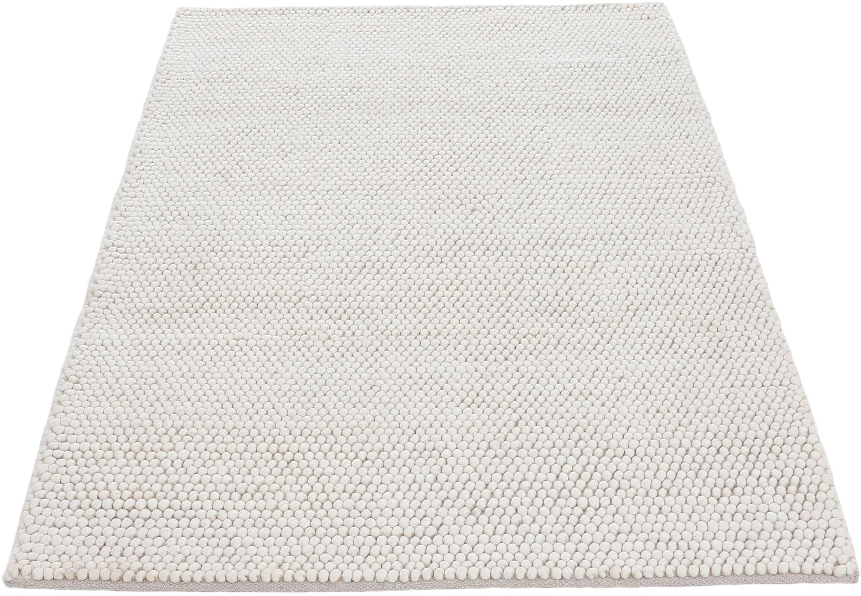 carpetfine Teppich »Calo«, Teppich, Handweb bei Uni Farben, 70% online meliert, handgewebt, OTTO rechteckig, Wolle