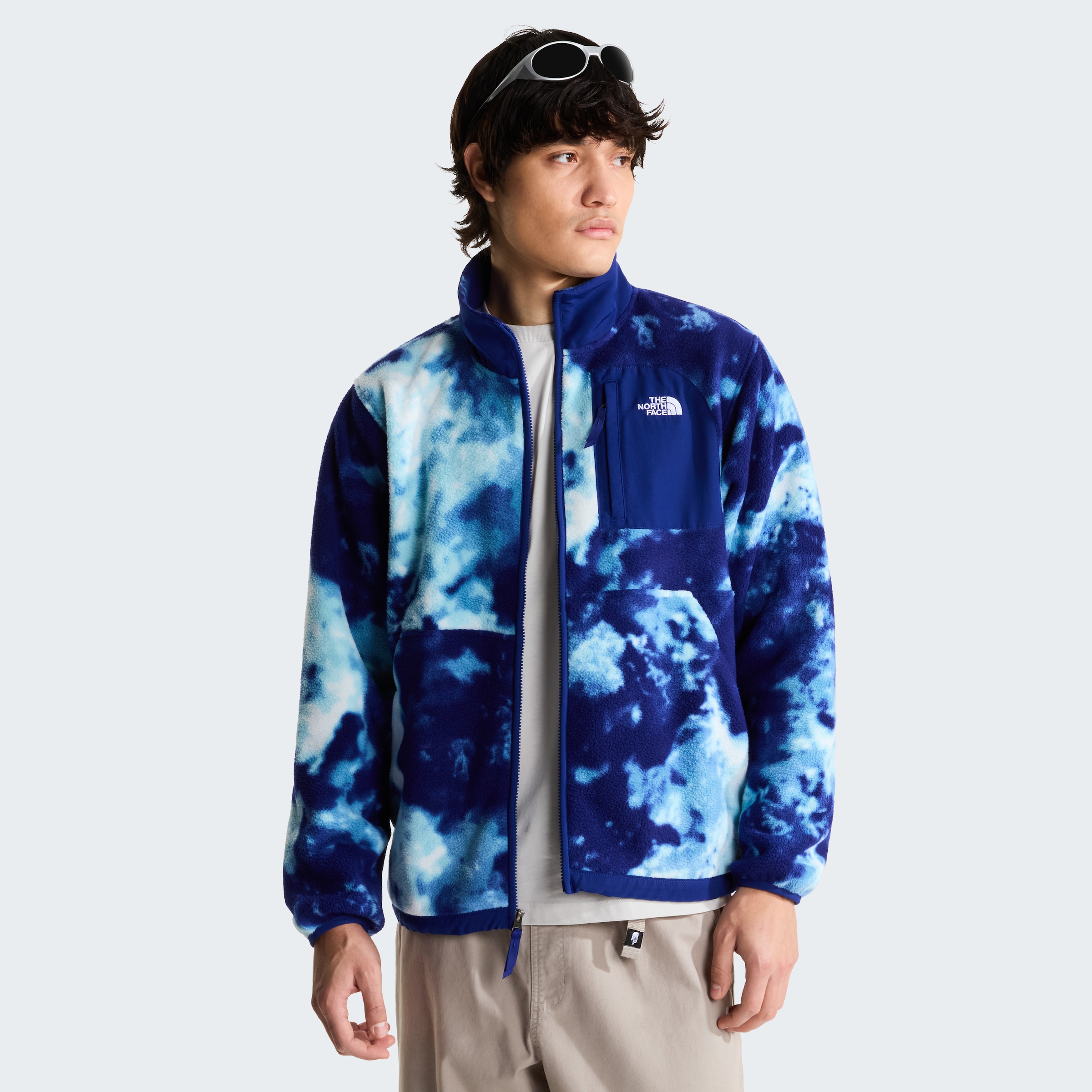 The North Face Fleecejacke »M YUMIORI OFF PEAK FULL ZIP JACKET -PRNT« für Erwachsene, mit durchgehendem Reißverschluss, aus Polyester