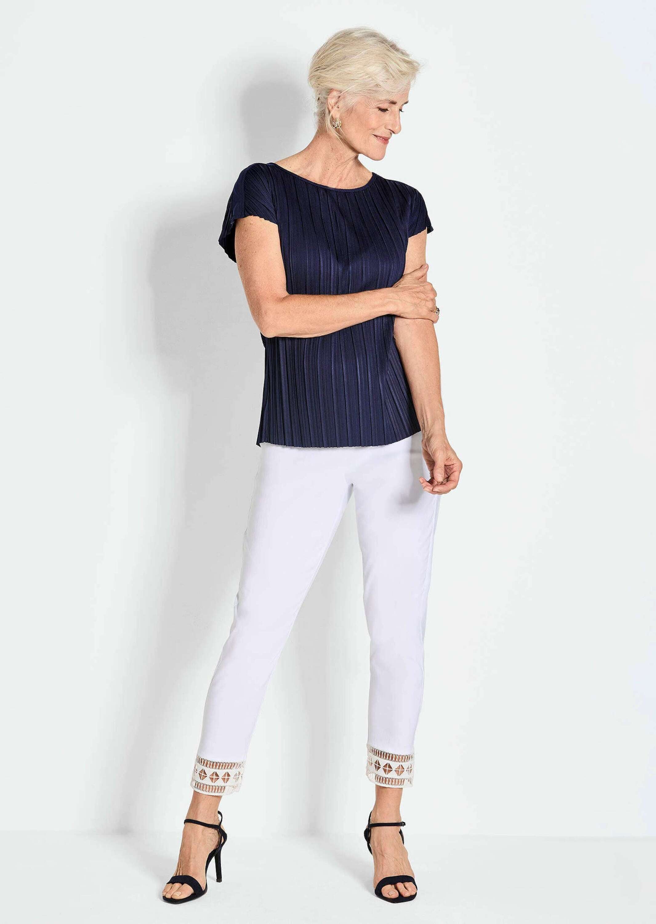 GOLDNER Kurzarmshirt »Kurzarm-Oberteil mit U-Boot-Ausschnitt« Slinky-Qualität