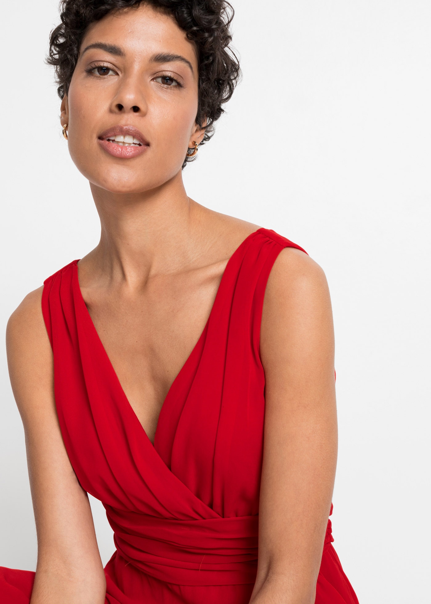 bonprix Chiffonkleid 1 tlg. tlg. für Abiball, Festtage und Hochzeiten, aus feinem Chiffon