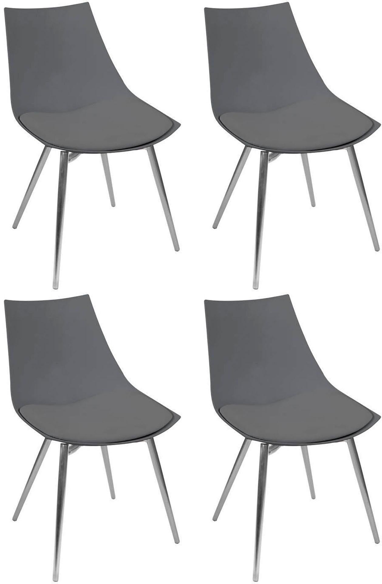 Kayoom Stuhl »Dakota 110 4er-Set, Kunstleder-Bezug, Sitzfläche aus Schaumstoff« (Set) 4 Stk.ergonomisch, komfortabel, pflegeleicht, Kunstleder-Bezug