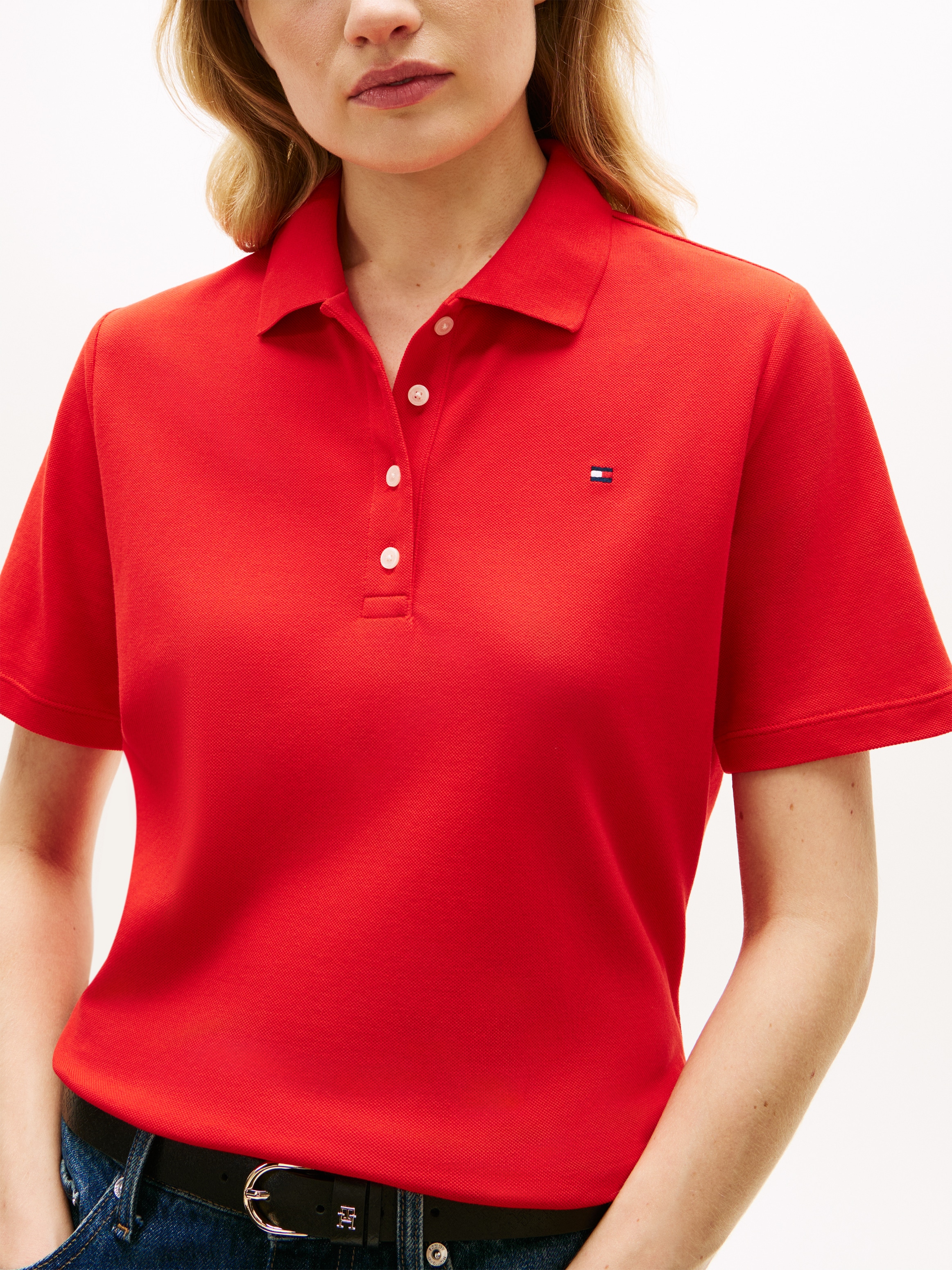 Tommy Hilfiger Poloshirt »1985 REG PIQUE POLO« mit Logo-Stickerei, Seitenschlitze, Regular Fit
