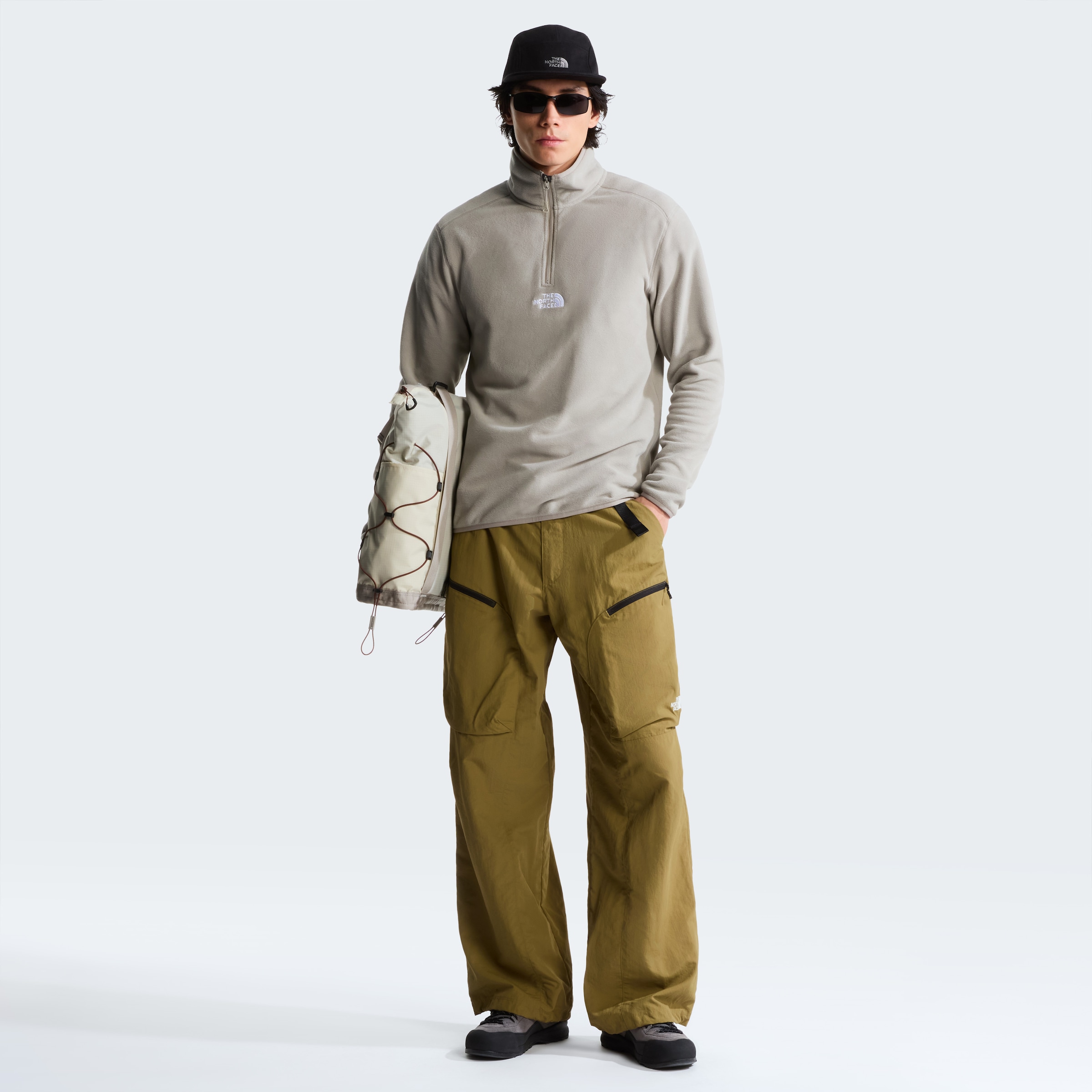 The North Face Fleecepullover »M GLACIER 1/4 ZIP - EMBROIDERED LOGO«, mit 1/4-Zip-Design, atmungsaktiv, schnell trocknend, wasserabweisend

