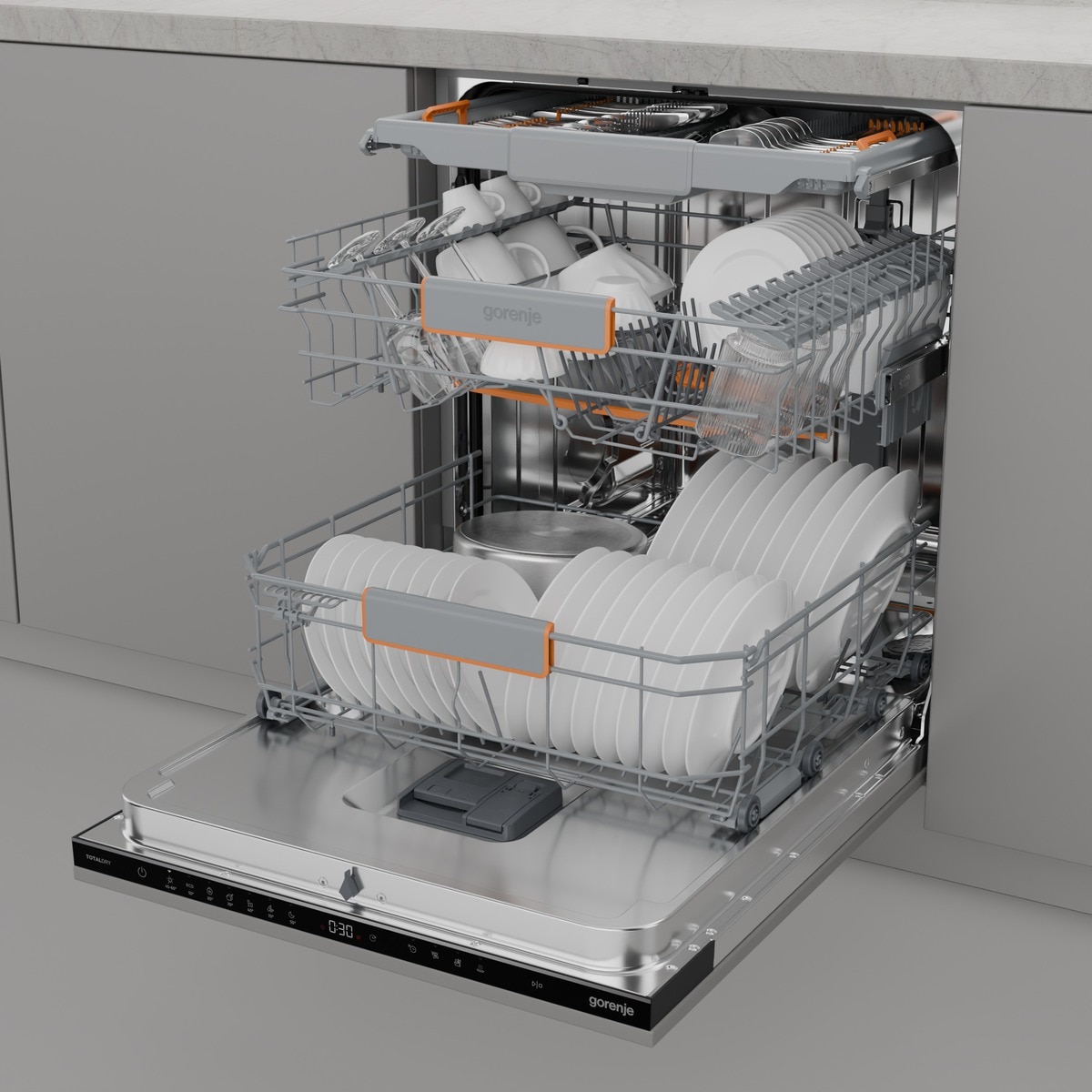 GORENJE vollintegrierbarer Geschirrspüler »GV663C95« 9,4 l 16 tlg. Maßgedecke 16 Maßgedecke, auto. Türöffnung, Besteckschublade