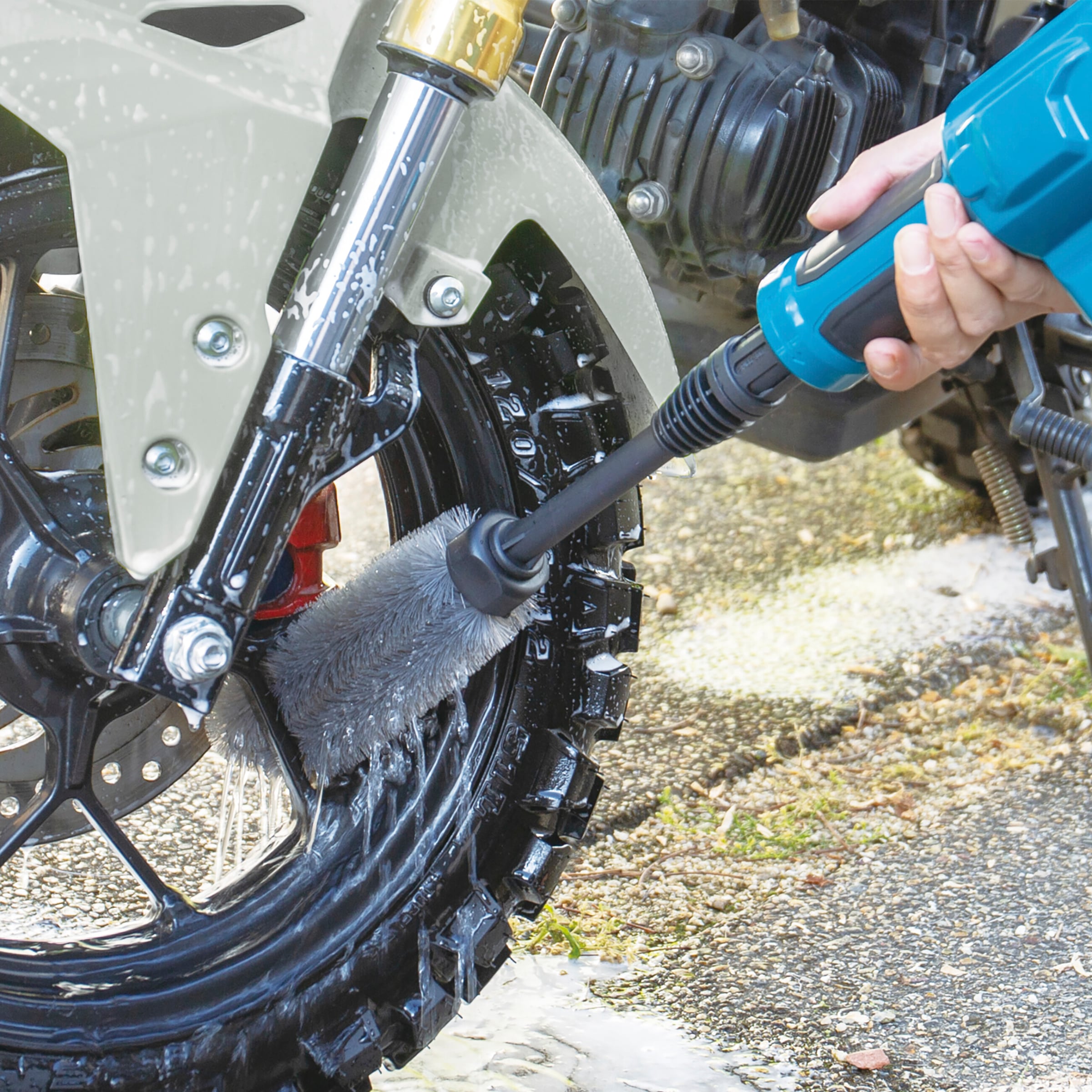 Makita Akku-Druckreiniger »»DHW180«« Leichter handgeführter Druckreiniger mit 8 oder 24 Bar Arbeitsdruck,  24 bar, 318 l/h, Edelstahl, 18V, Ohne Akku