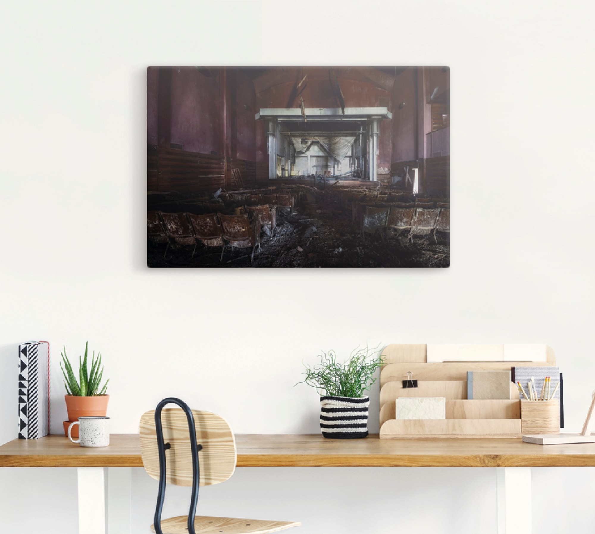 Artland Wandbild »Lost Place - Kino - verlassene Orte«, Gebäude, (1 St.), als Alubild, Outdoorbild, Leinwandbild, Poster in verschied. Größen