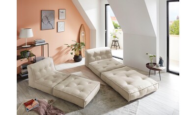 my home Sessel »Caspar«, Loungesessel in 2 Größen, mit Schlaffunktion und Pouf-Funktion. kaufen