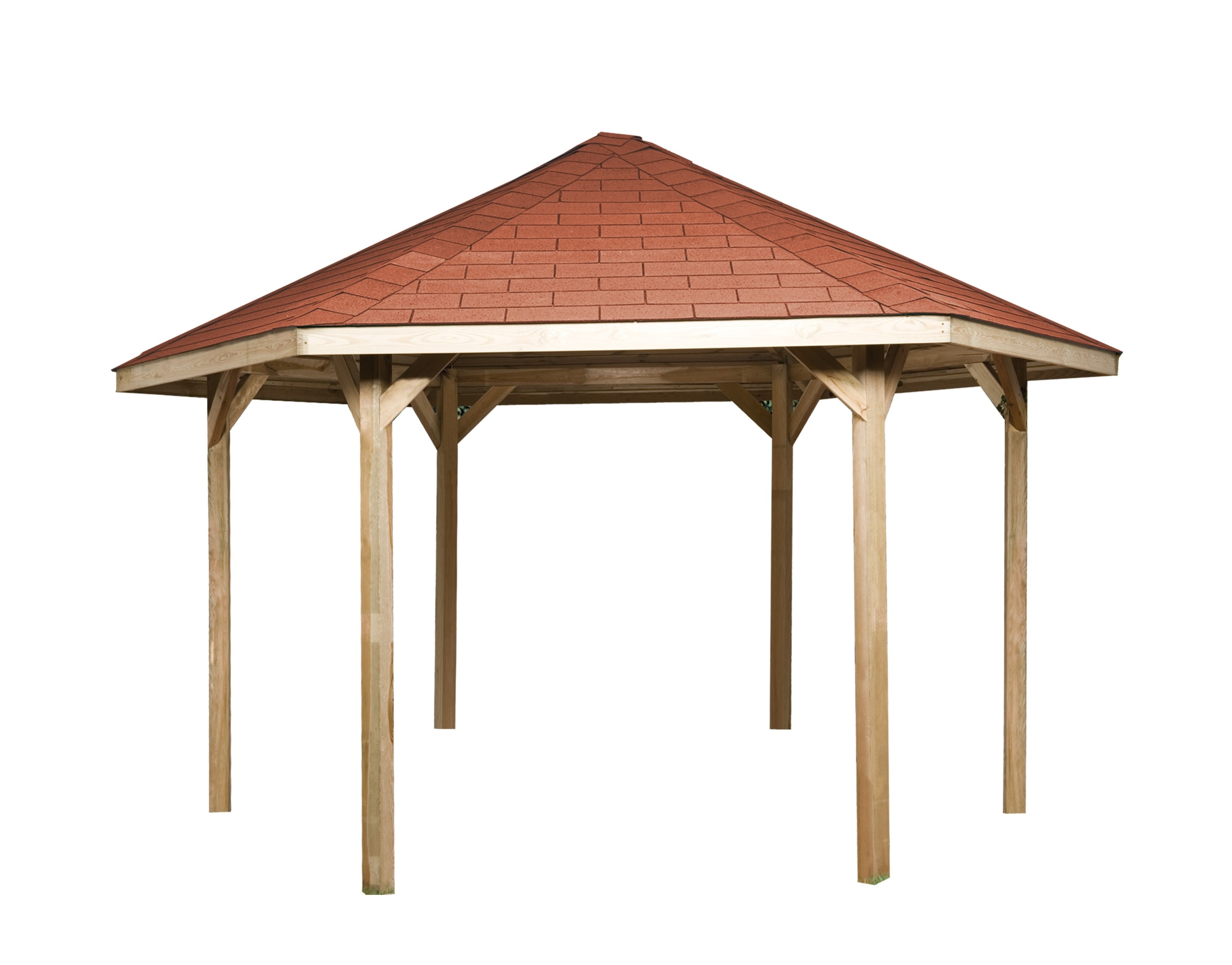 weka Pavillon »Paradies 2«, (Set), BxT: 399x461 cm, inkl. Dachschindeln und Pfostenanker