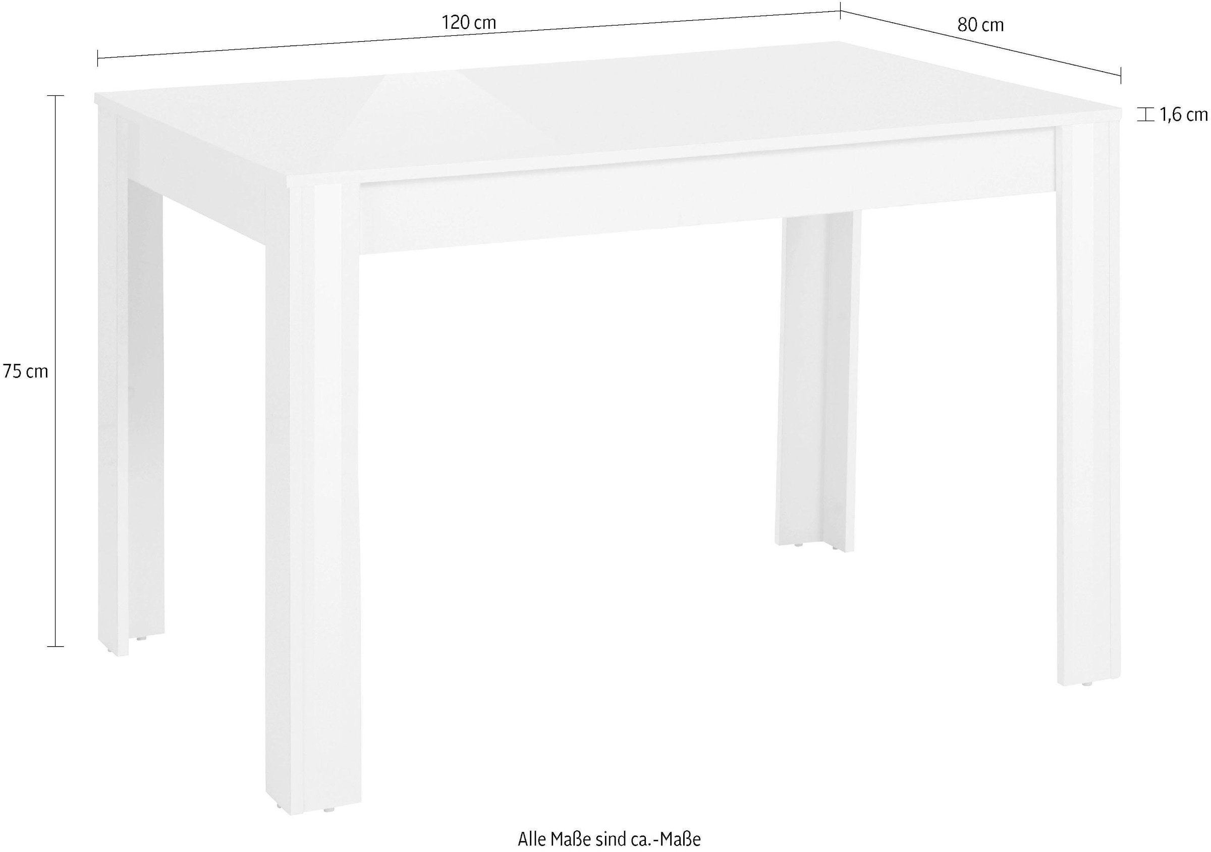 INOSIGN Esstisch »Meigh, TOPSELLER!«, aus Holzwerkstoff, Breite 80 oder 120 cm