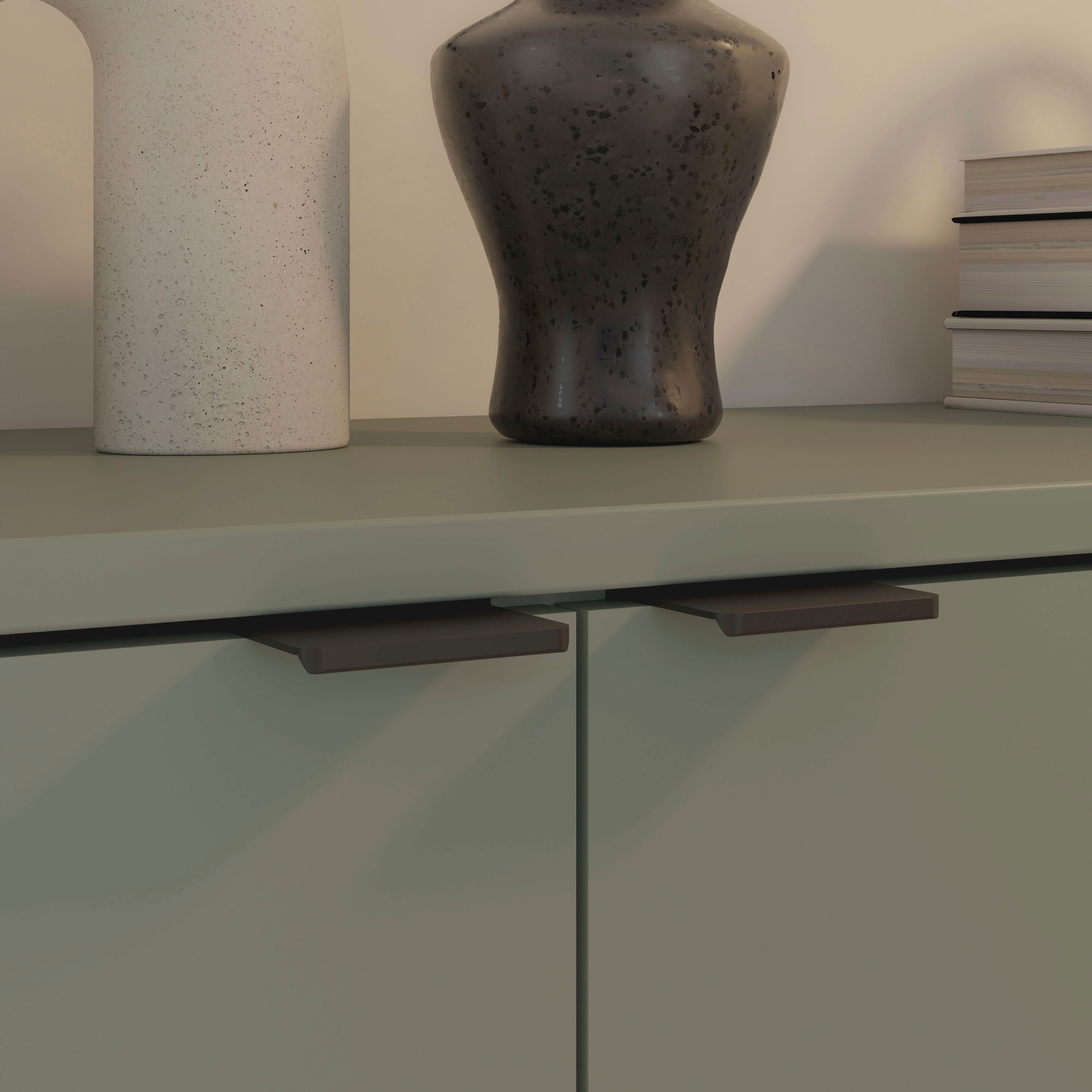 FORTE Kommode »Ganymede«, Kommode, Stauraum, Metallgriffe, 4 Dekore, Breite 80,1cm