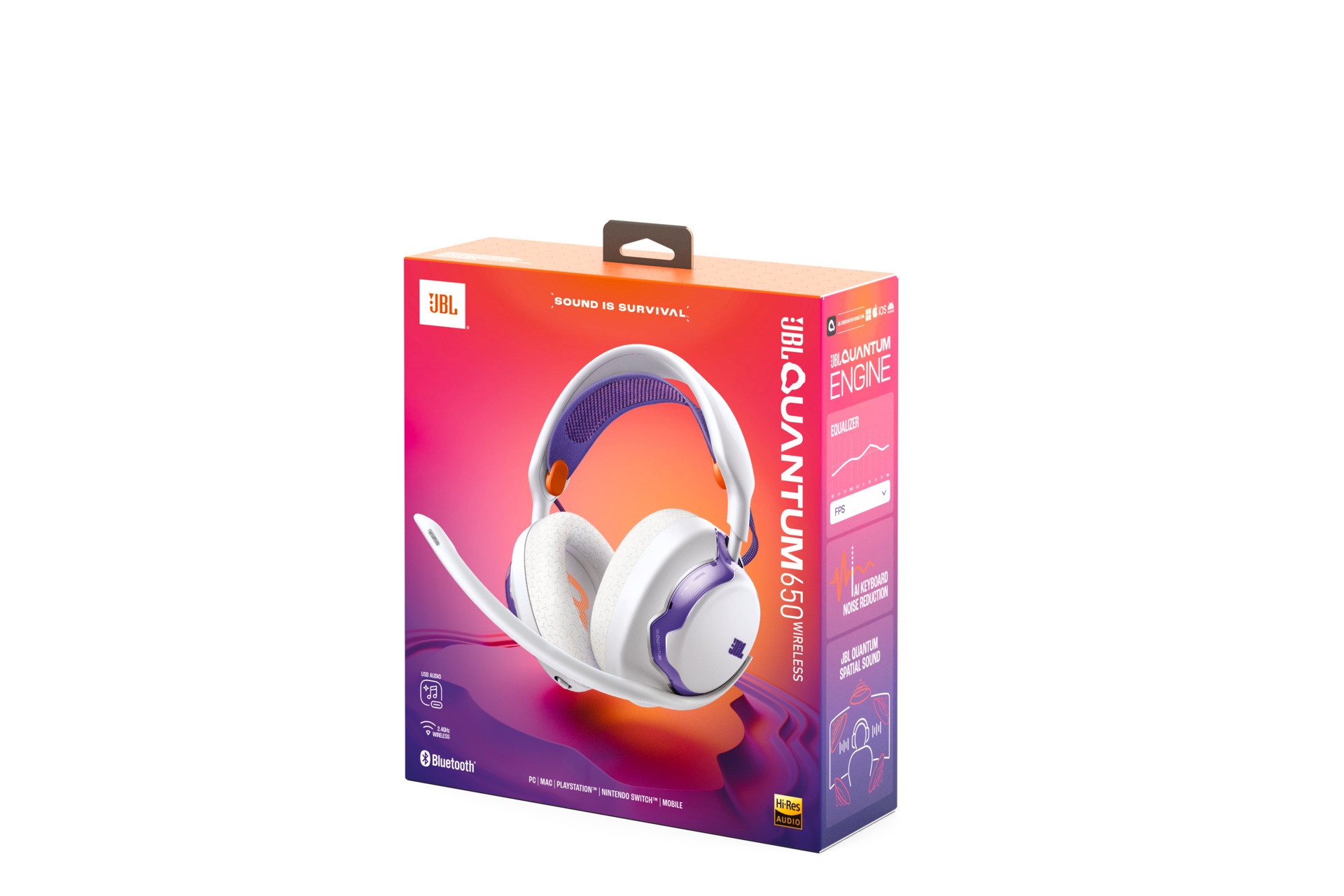 JBL Gaming-Headset »Quantum 650 - Kabelloses Gaming-Headset für mehrere Plattformen« A2DP Bluetooth Freisprechfunktion