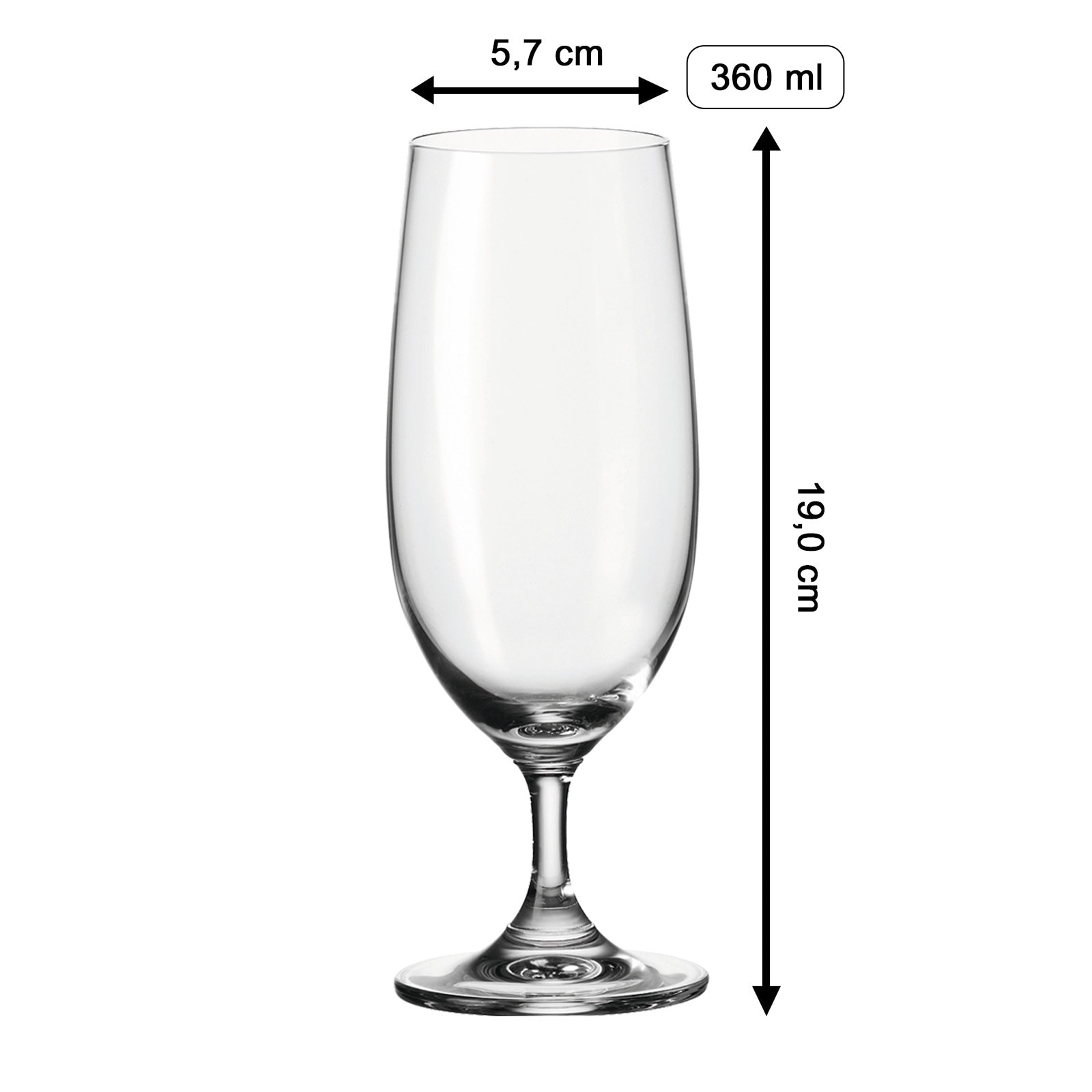 LUXENTU Bierglas »Biertulpe Pilsglas mit Gravur 50. Jubiläum 360 ml transparent«