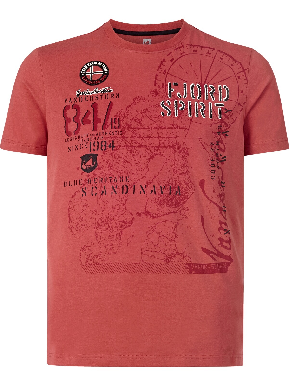 Jan Vanderstorm Rundhalsshirt »T-Shirt DOMINIK«, (1 tlg.), mit Saumschlitzen