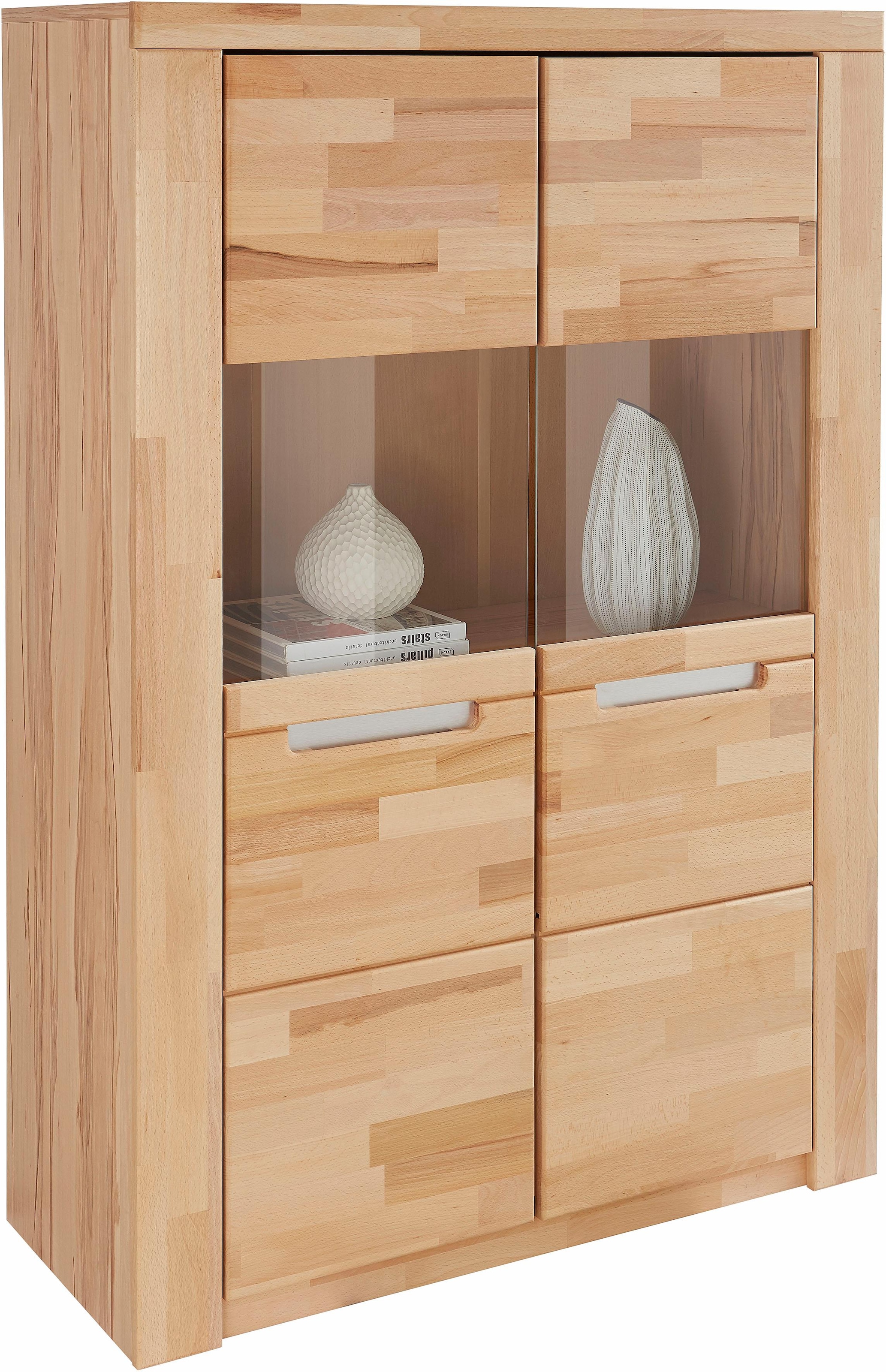 Home affaire Highboard »Kolding«, Breite 100 cm mit 2 Glastüren