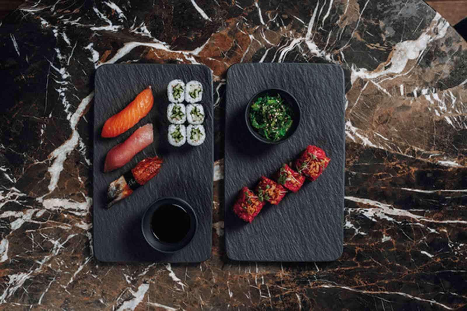 Villeroy & Boch Servierplatte »Servierplatten Manufacture Rock 2er Set schwarz«
