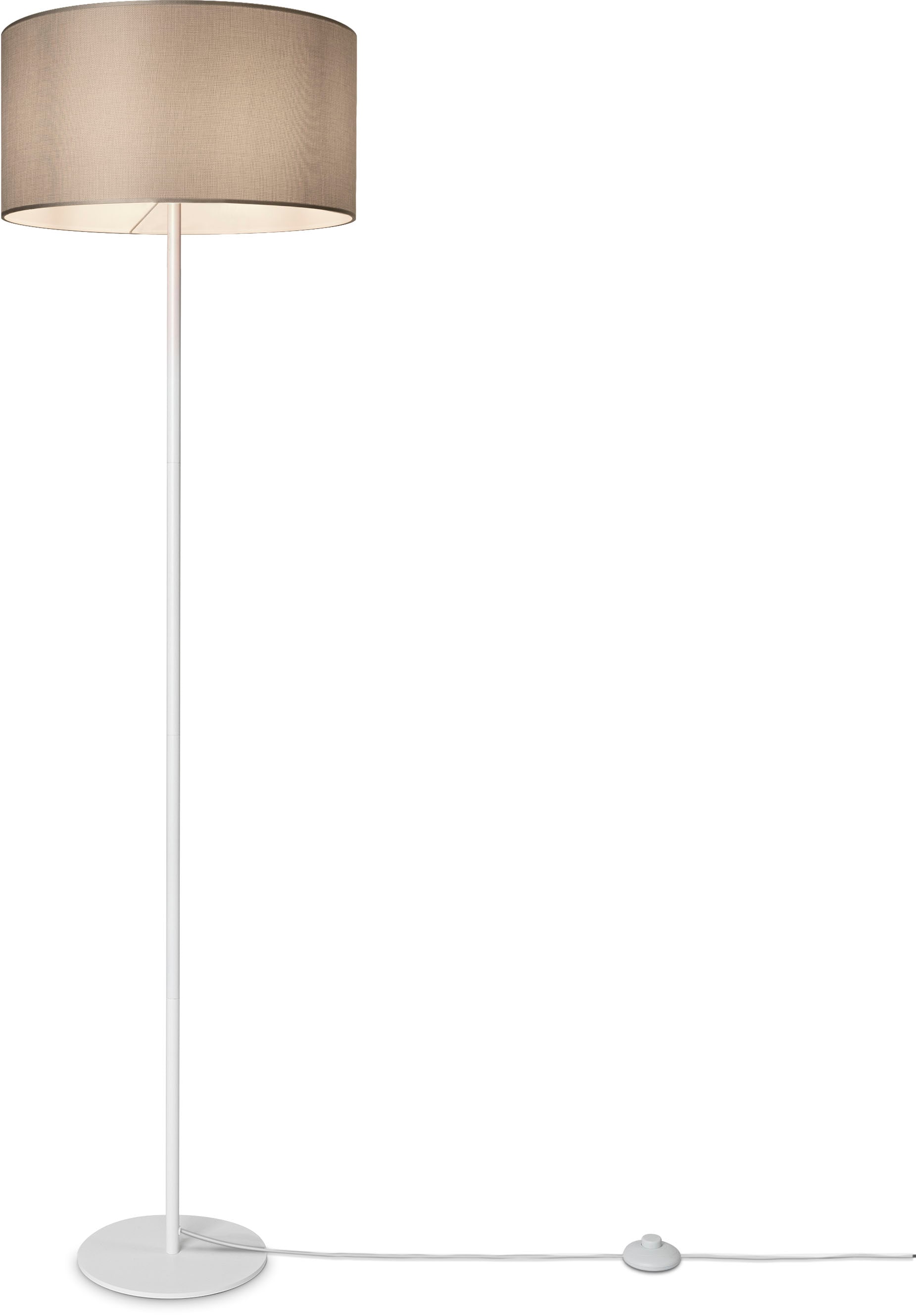 Paco Home Stehlampe »LUCA CANVAS UNI COLOR«, Lampenschirm Stoff Wohnzimmer  Leselampe Büro E27 Stehlampe Skandi kaufen online bei OTTO