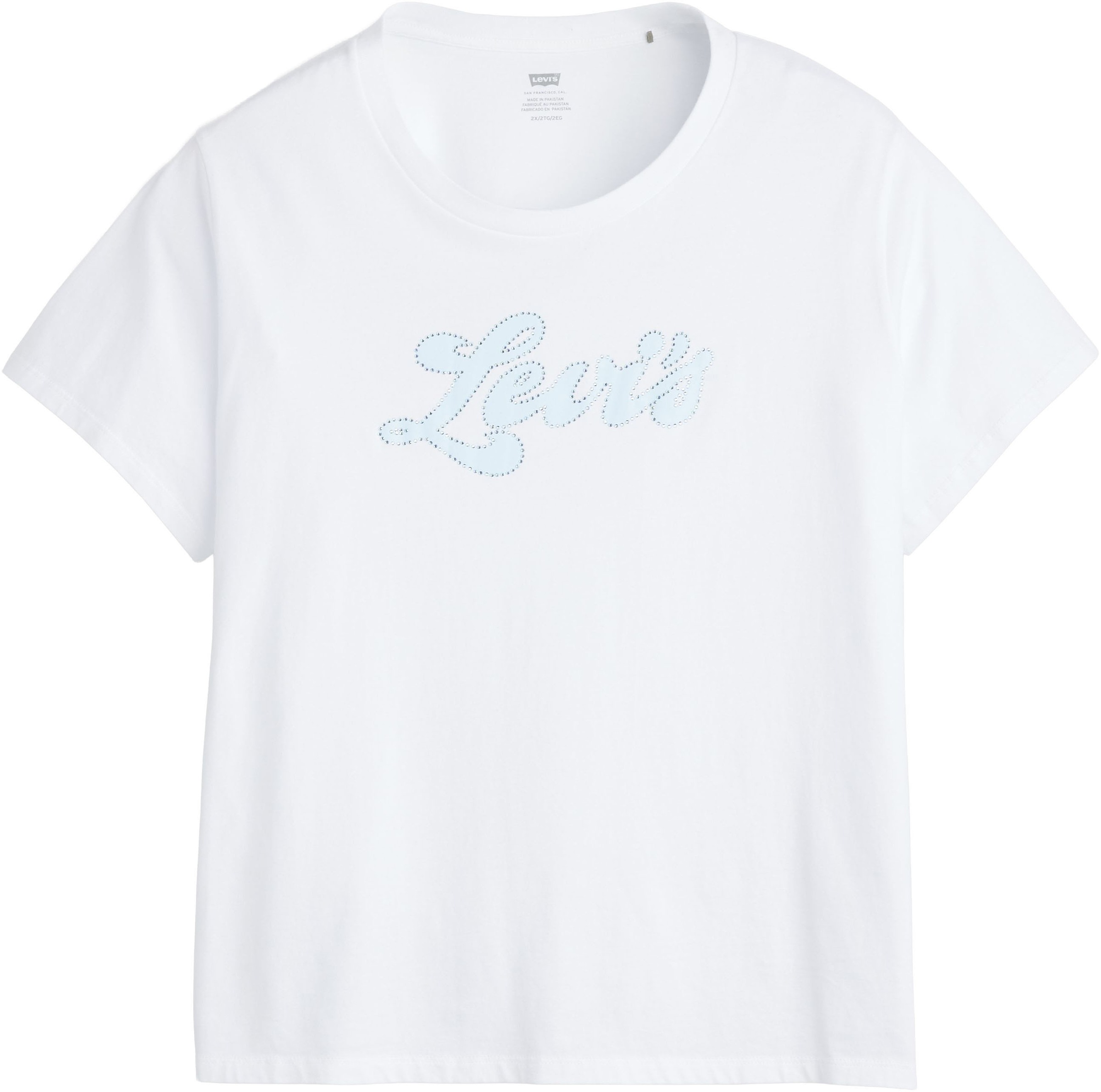 Levi's® Plus T-Shirt »PL PERFECT TEE« Applikation mit Glitzersteinen