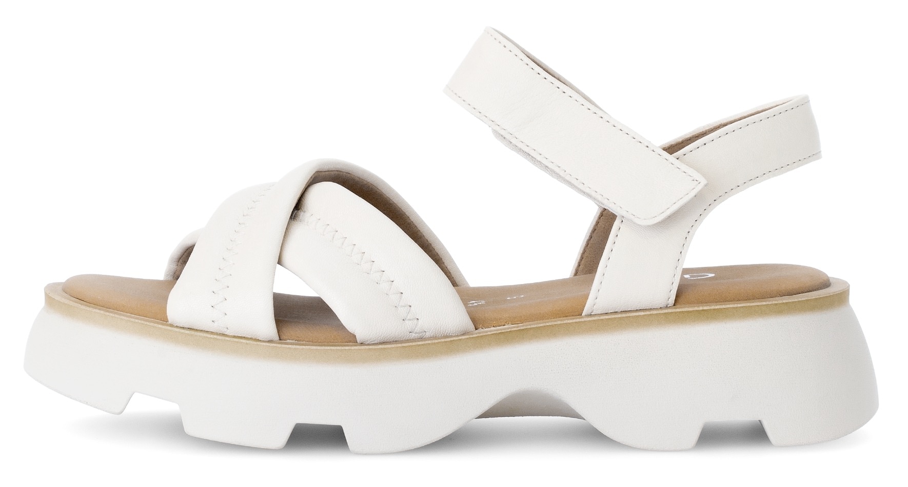 Gabor Sandalette, Plateau, Sommerschuh, Riemensandale mit Kreuzbandage, G-Weite
