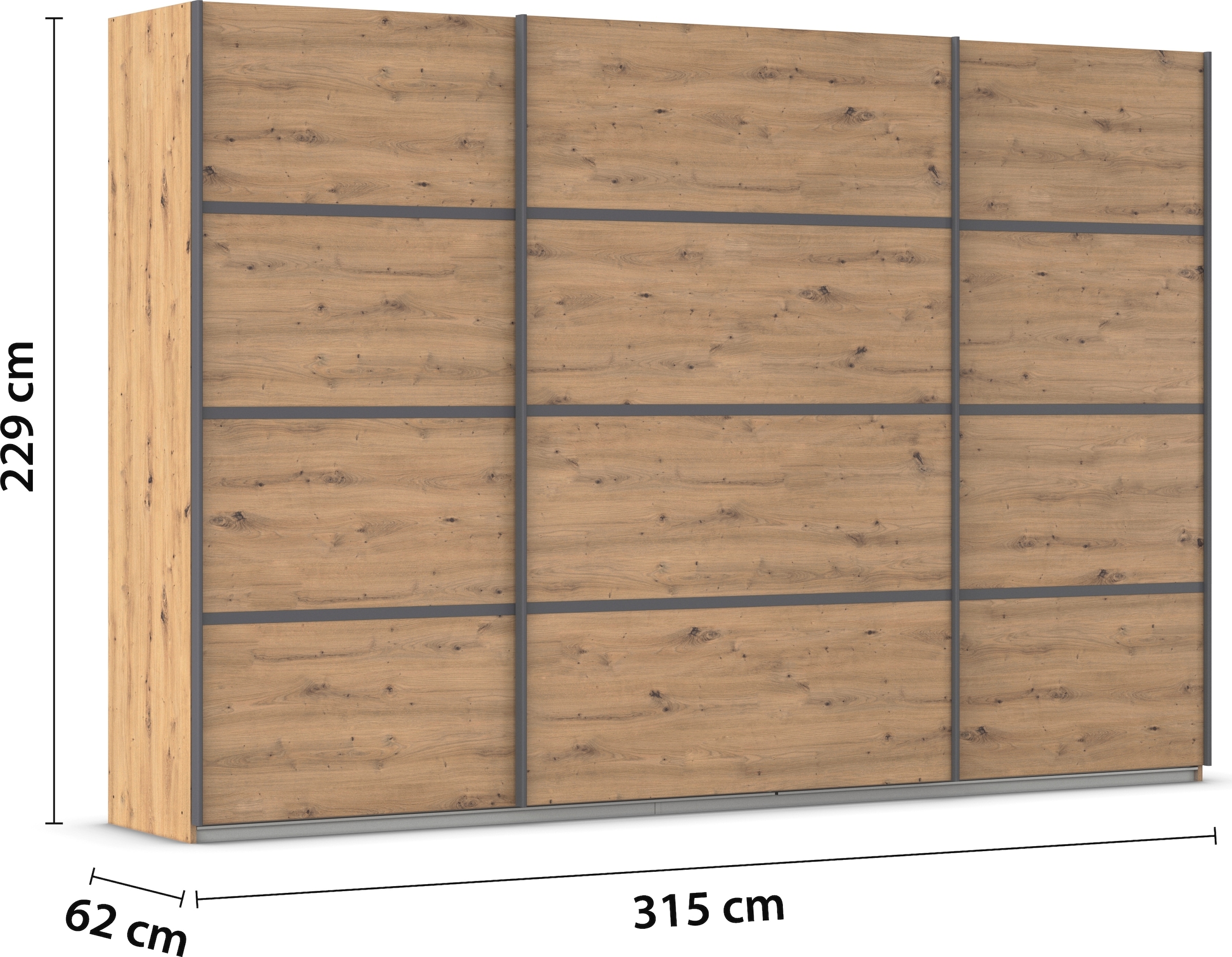 rauch Kleiderschrank »Schwebetürenschrank Garderobe Schrank TOP ANGEBOT Avola«, (in 3 verschiedenen Ausstattungen BASIC/CLASSIC/PREMIUM), mit eleganten Zierleisten in Chrom, Schwarz oder Weiß MADE IN GERMANY