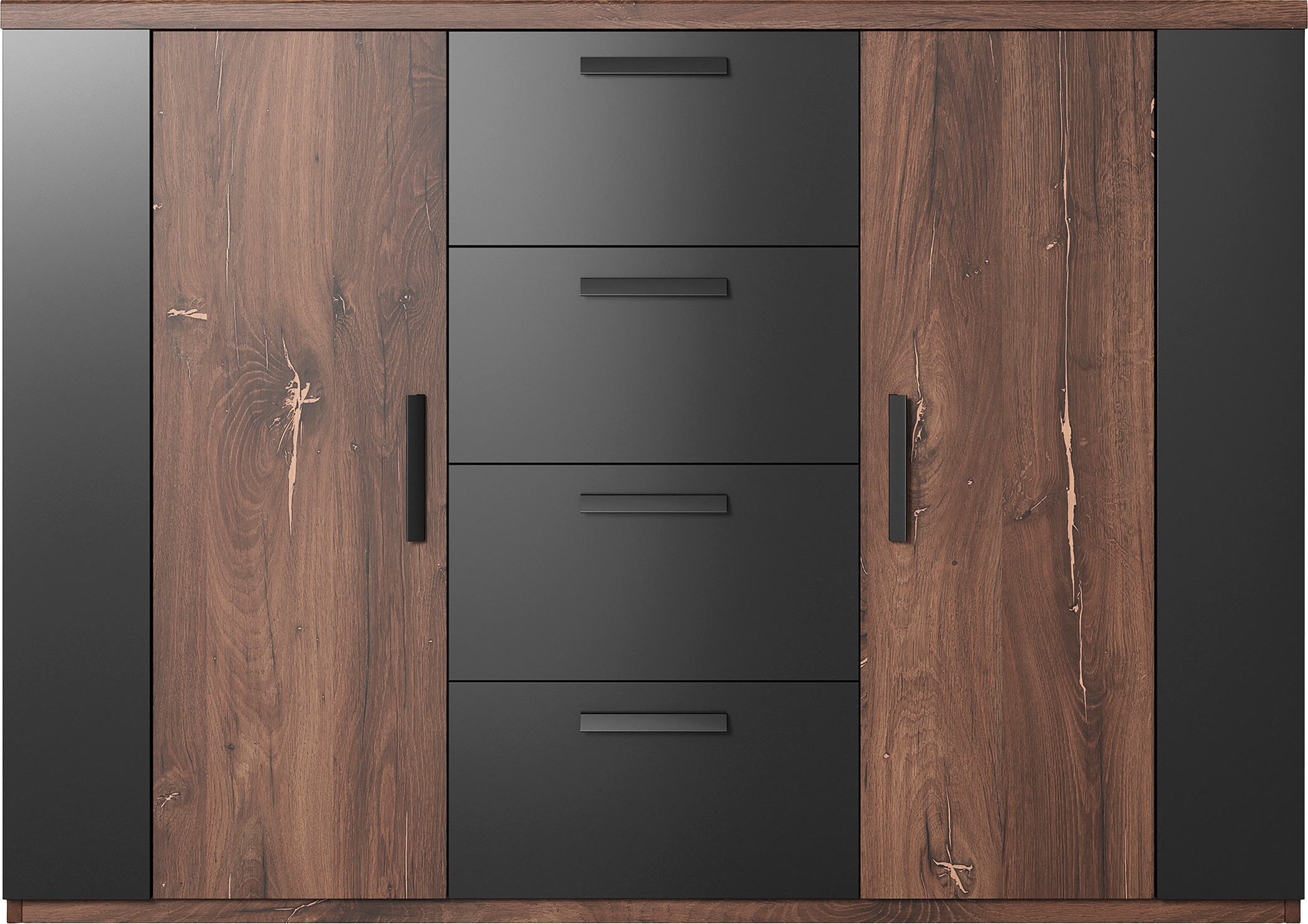 INOSIGN Schubkastenkommode »Sigma, Breite 132 cm, moderne Schubladenkommode, Made in Europe«, Kommode viel Stauraum, Einlegeböden verstellbar, Anrichte