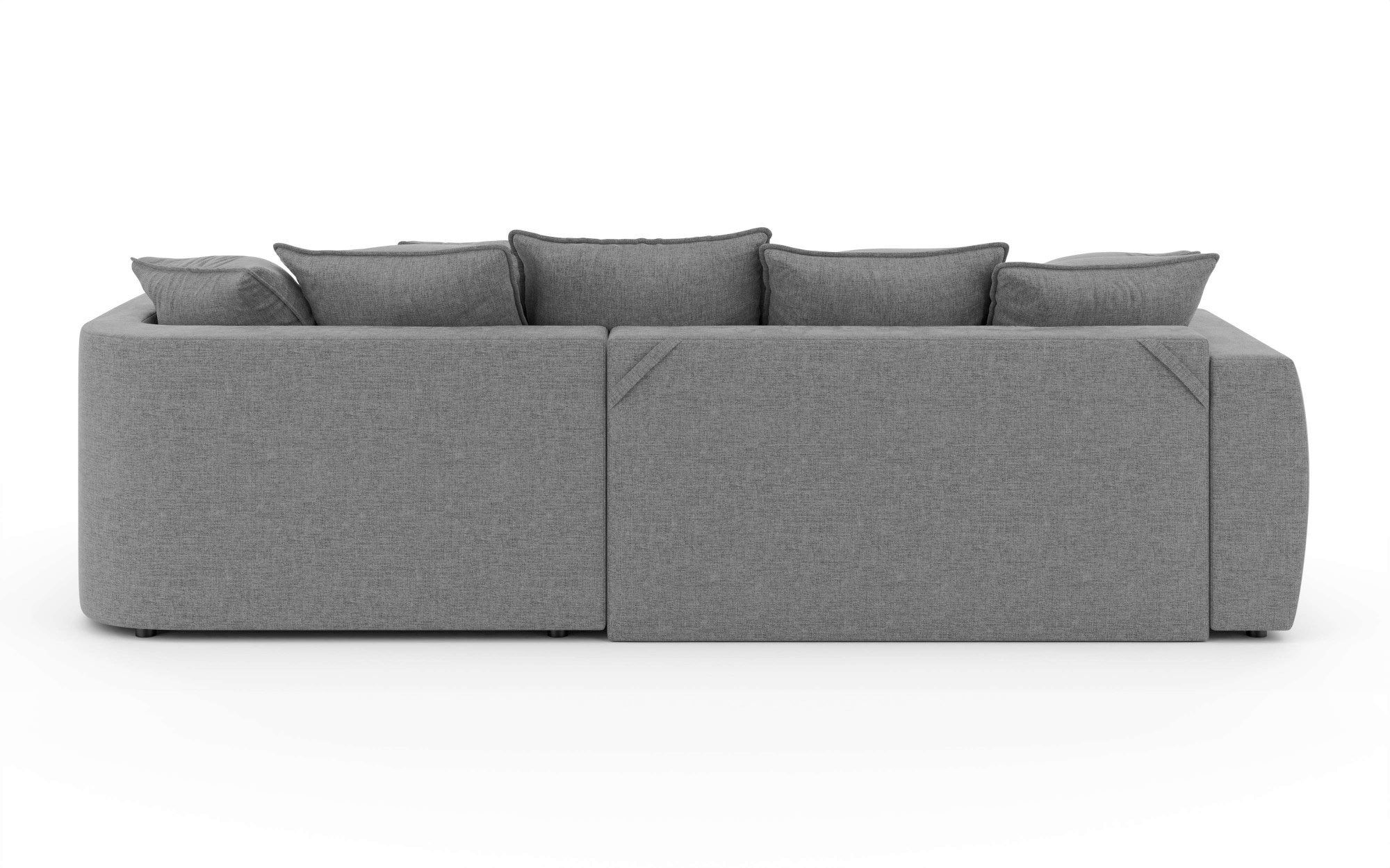 INOSIGN Ecksofa »Kahekili, Schlafsofa mit Bettkasten, Maße B/T/H: 255/181/90/ cm«, L-Form mit Wellenunterfederung, 7 Rückenkissen und 2 Zierkissen