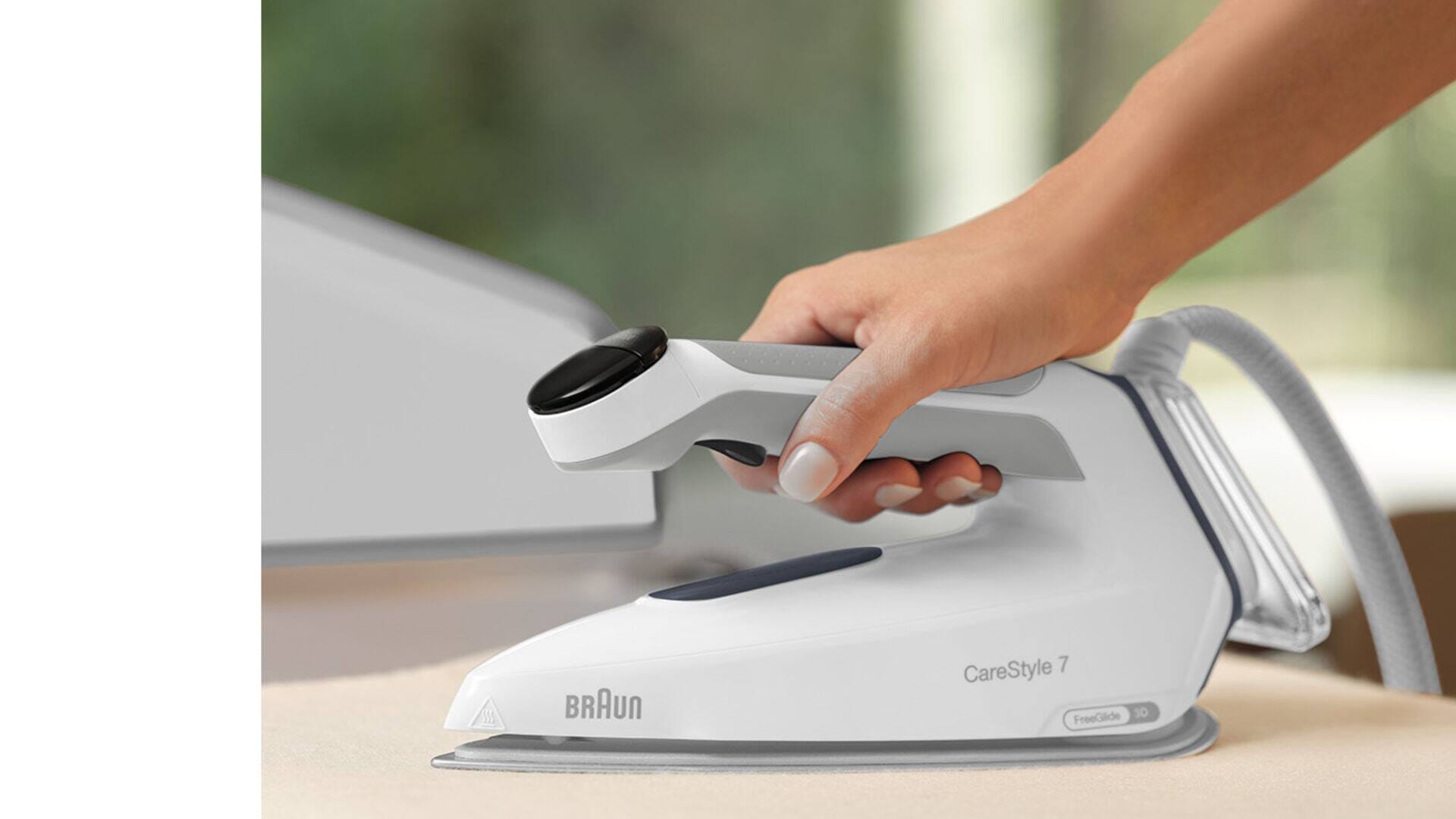 Braun Dampfbügelstation »CareStyle 7 IS 7262 GY - 7,5 bar, 510 g Dampfstoß, 2,0 l Wassertank«, 150 g Dampfmenge, EloxalPlus Bügelsohle, Ultimate FastClean Entkalkung