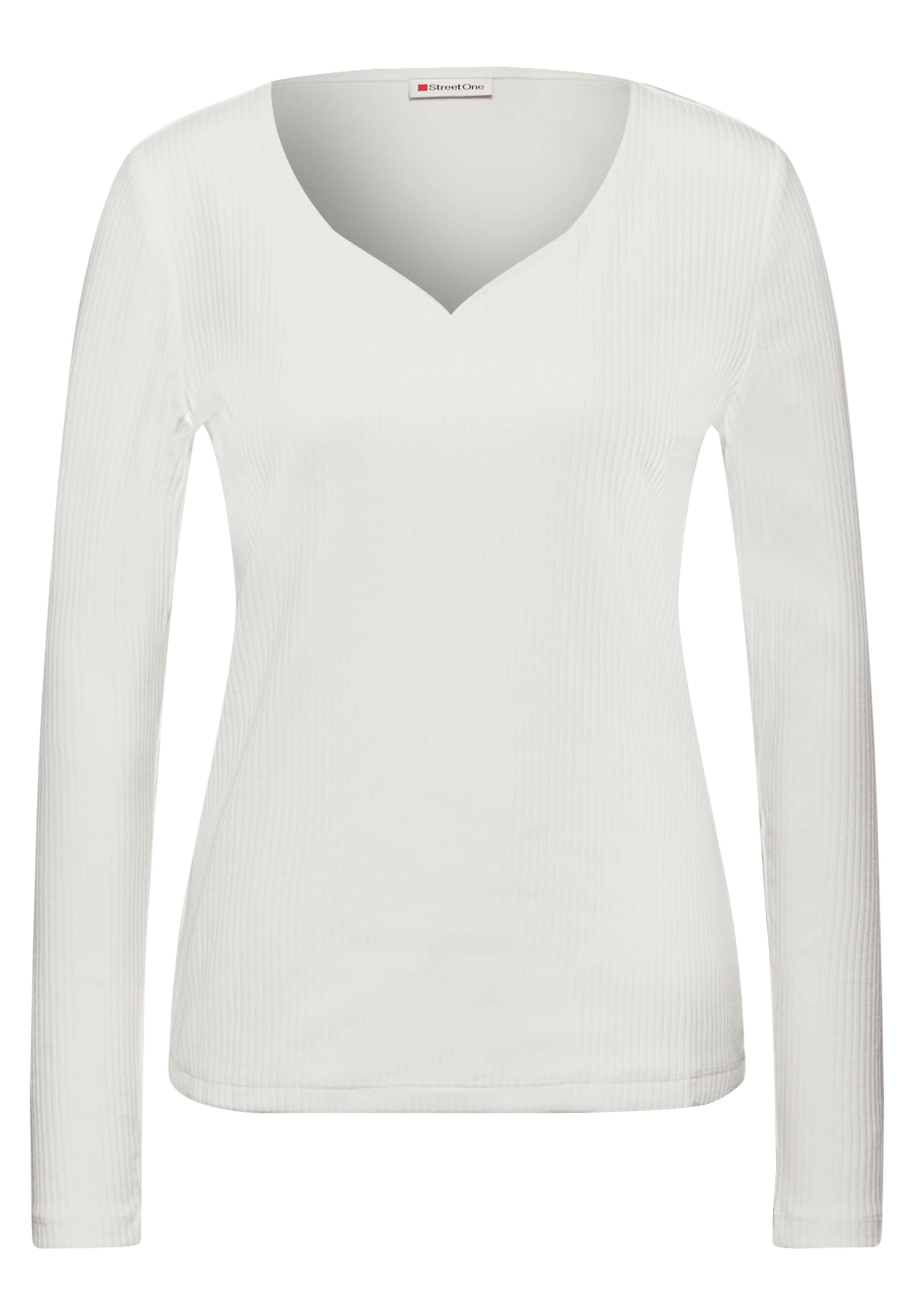 STREET ONE Langarmshirt mit Herzausschnitt