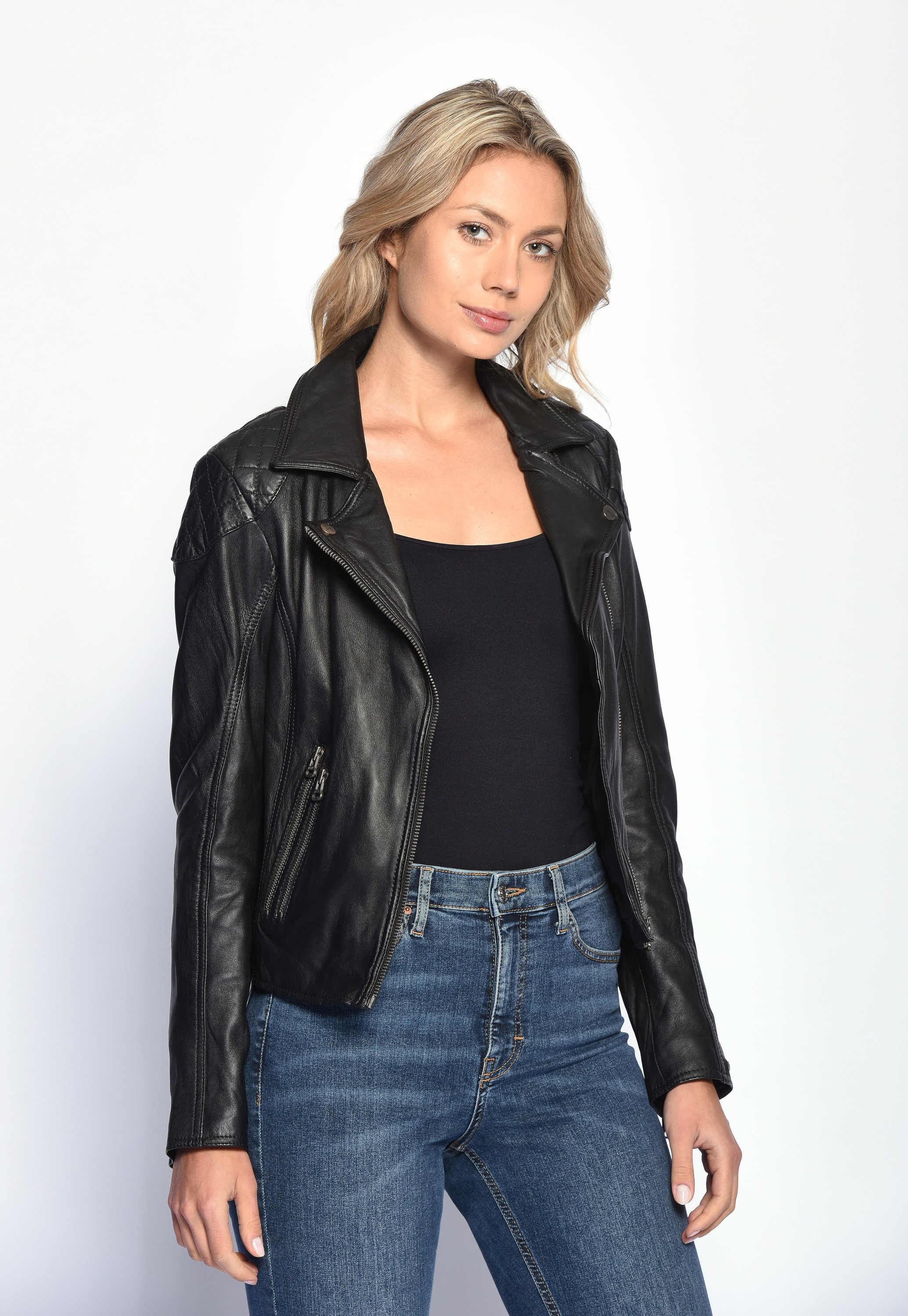 Maze Bikerjacke »Lederjacke Ibiza«