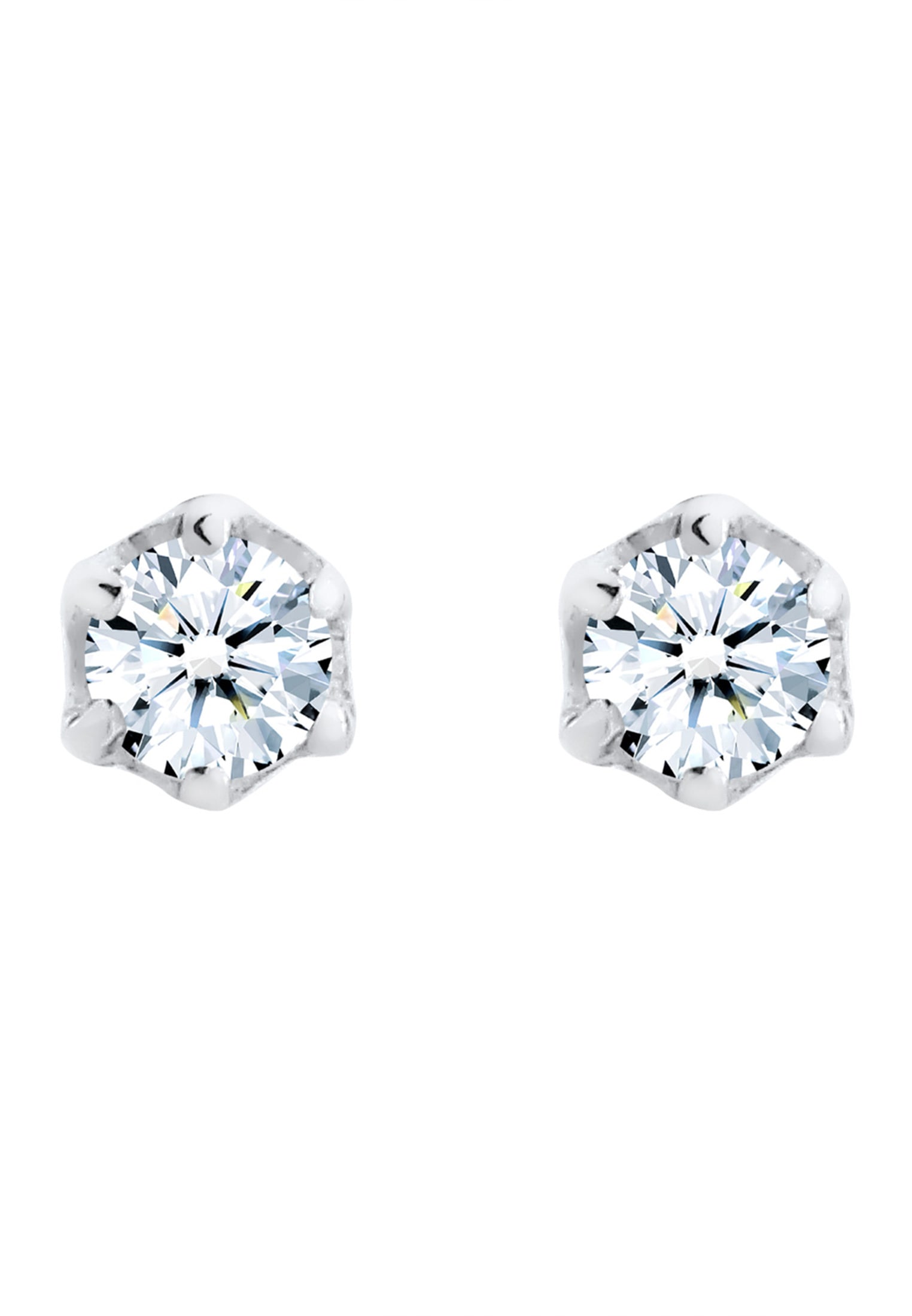 Elli DIAMONDS Paar Ohrstecker »Ohrringe Stecker Diamant 0.06 ct. Solitär 925 Silber«