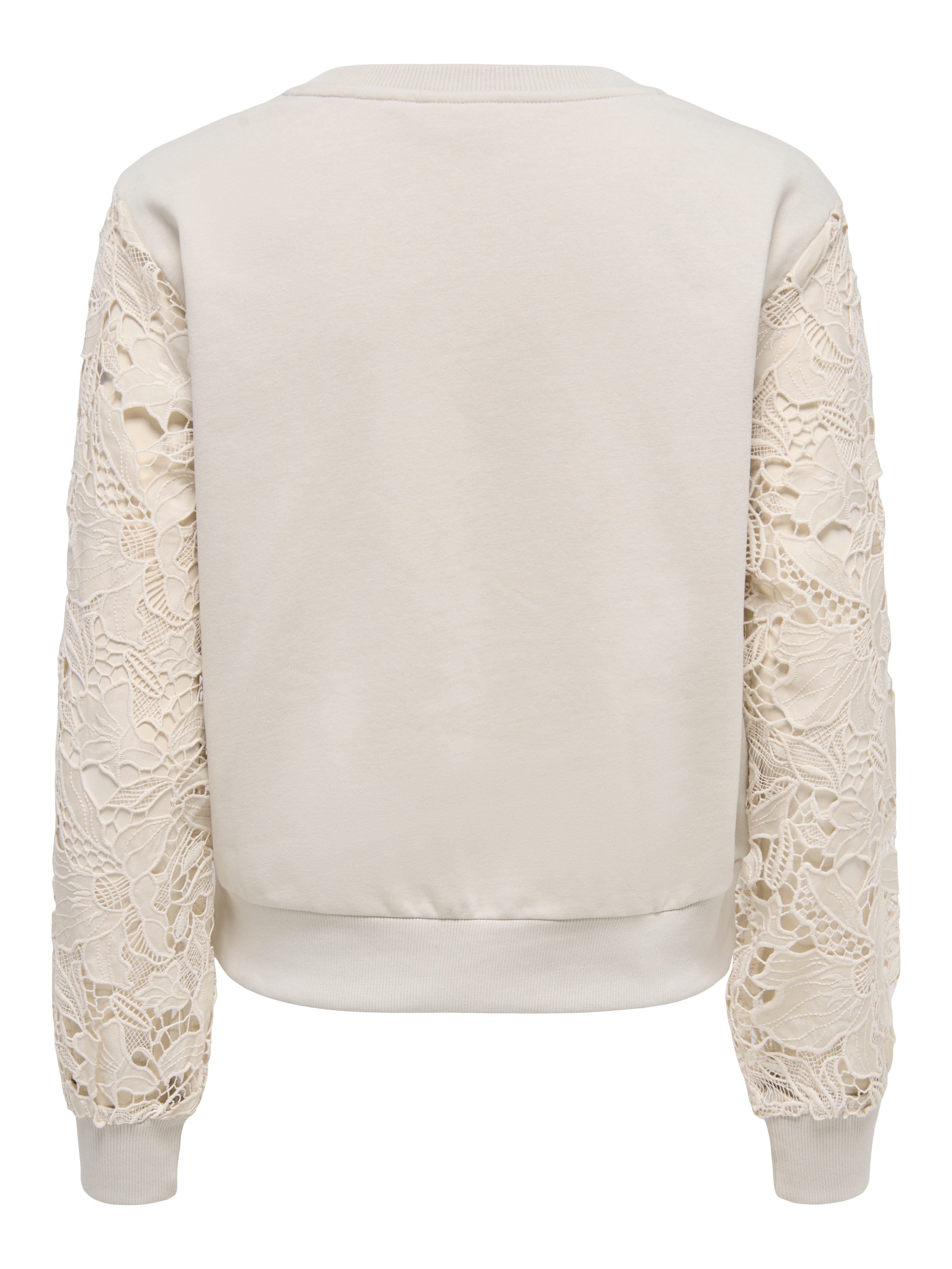 ONLY Sweatshirt »ONLSTILLA L/S LACE SLEEVES CS SWT«, Baumwollmischung, regular fit
